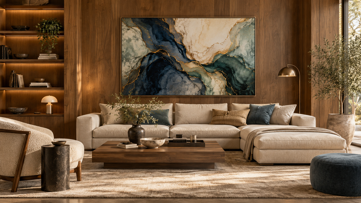 Modern Living-Room Art: Size, Colour and Placement