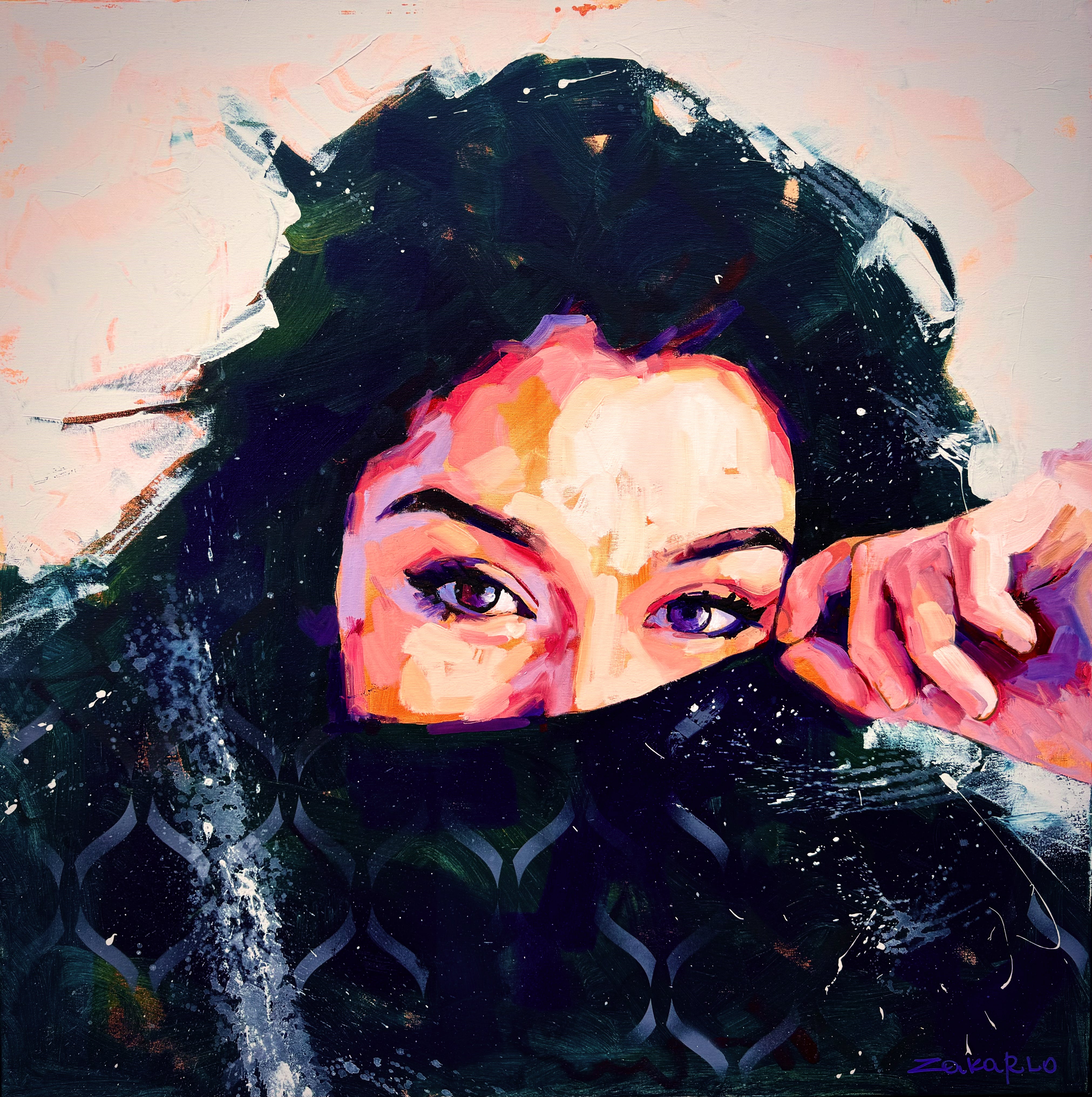 The Universe in your eyes, Oil on canvas, 100x100cm