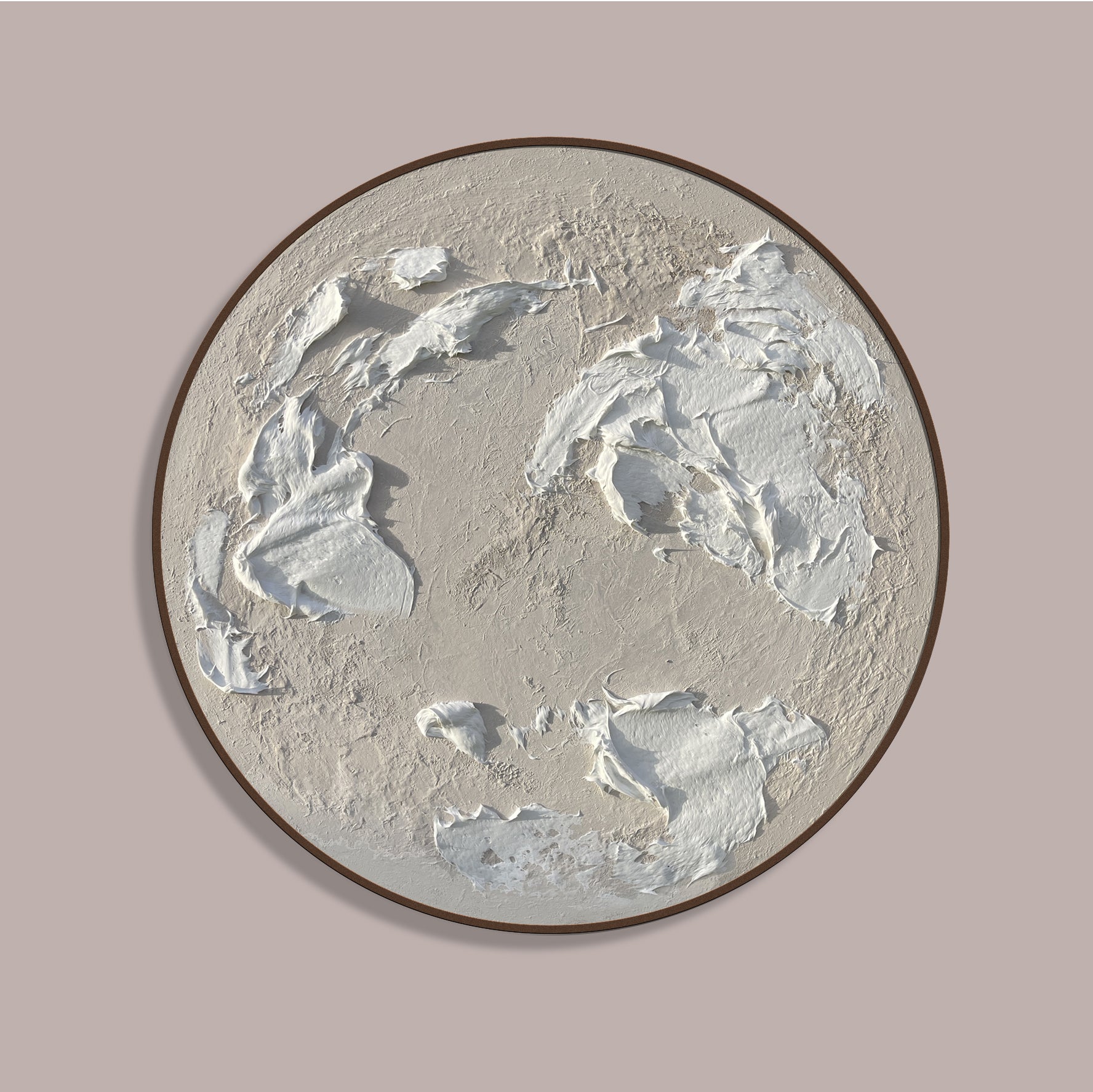 Moltenism, Original painting on Canvas, 90cm, Round, 'Terra Melody 2'