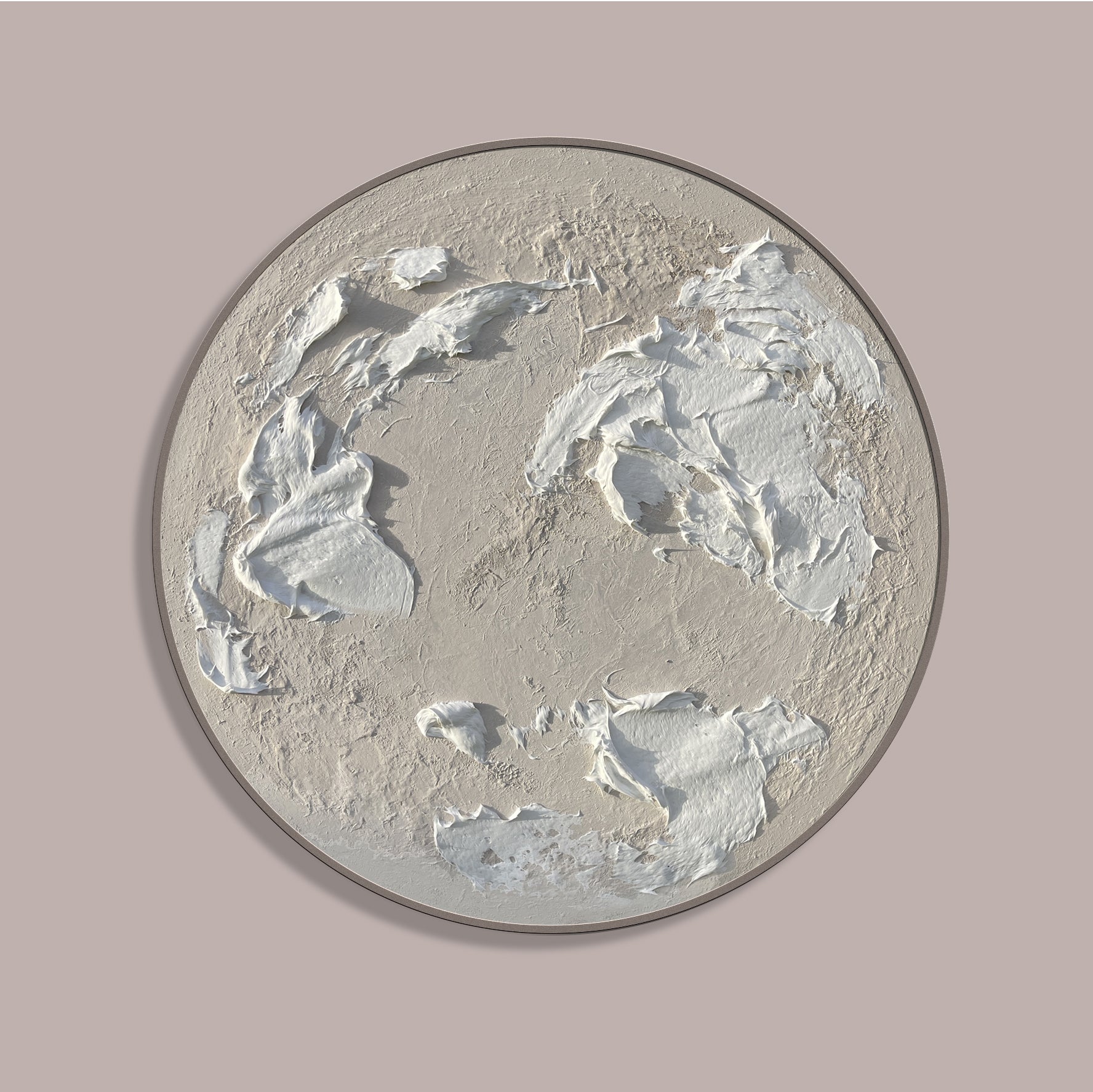 Moltenism, Original painting on Canvas, 90cm, Round, 'Terra Melody 2'