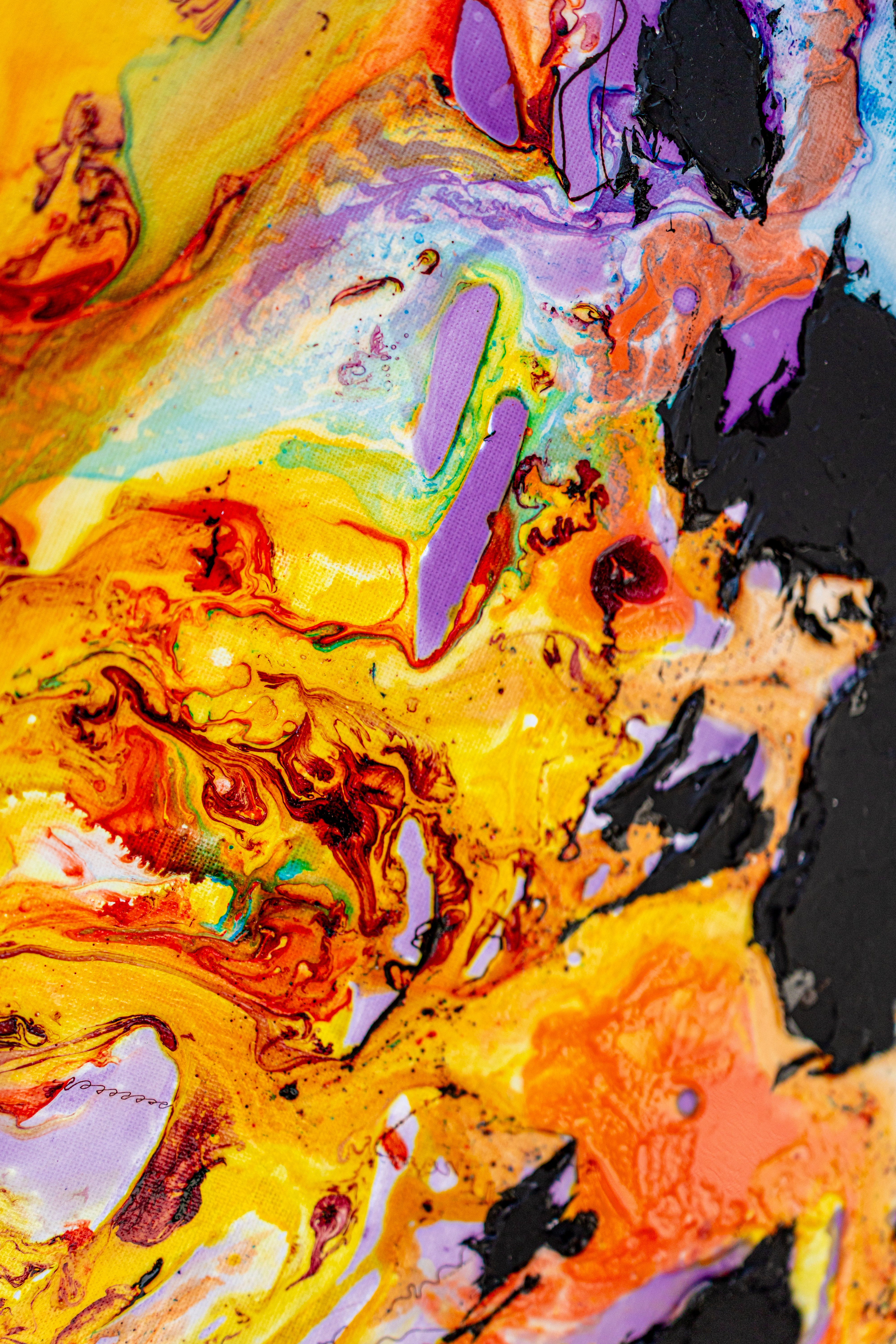 Moltenism, Original painting on canvas, 90x90cm, Round, MO24