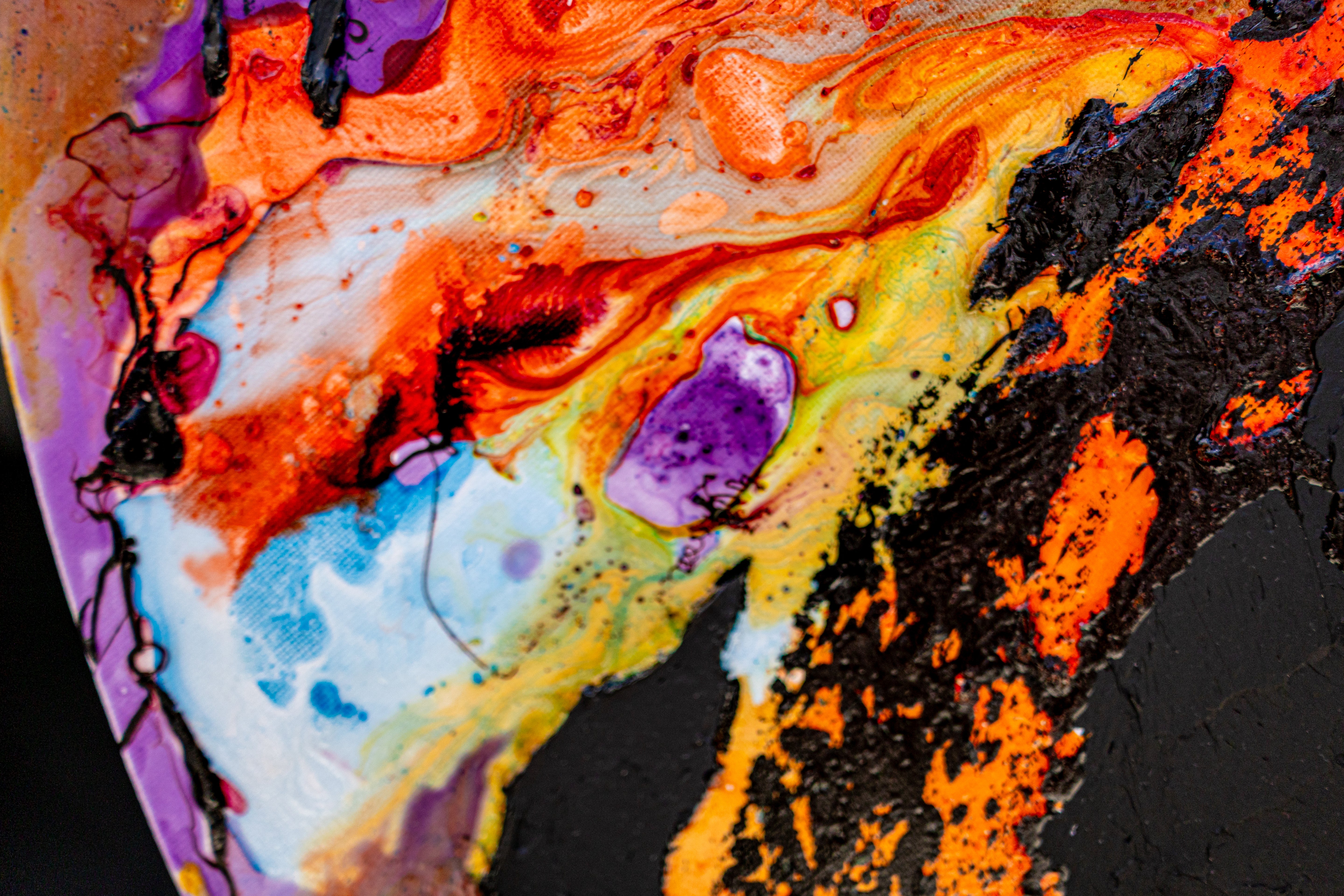 Moltenism, Original painting on canvas, 90x90cm, Round, MO24