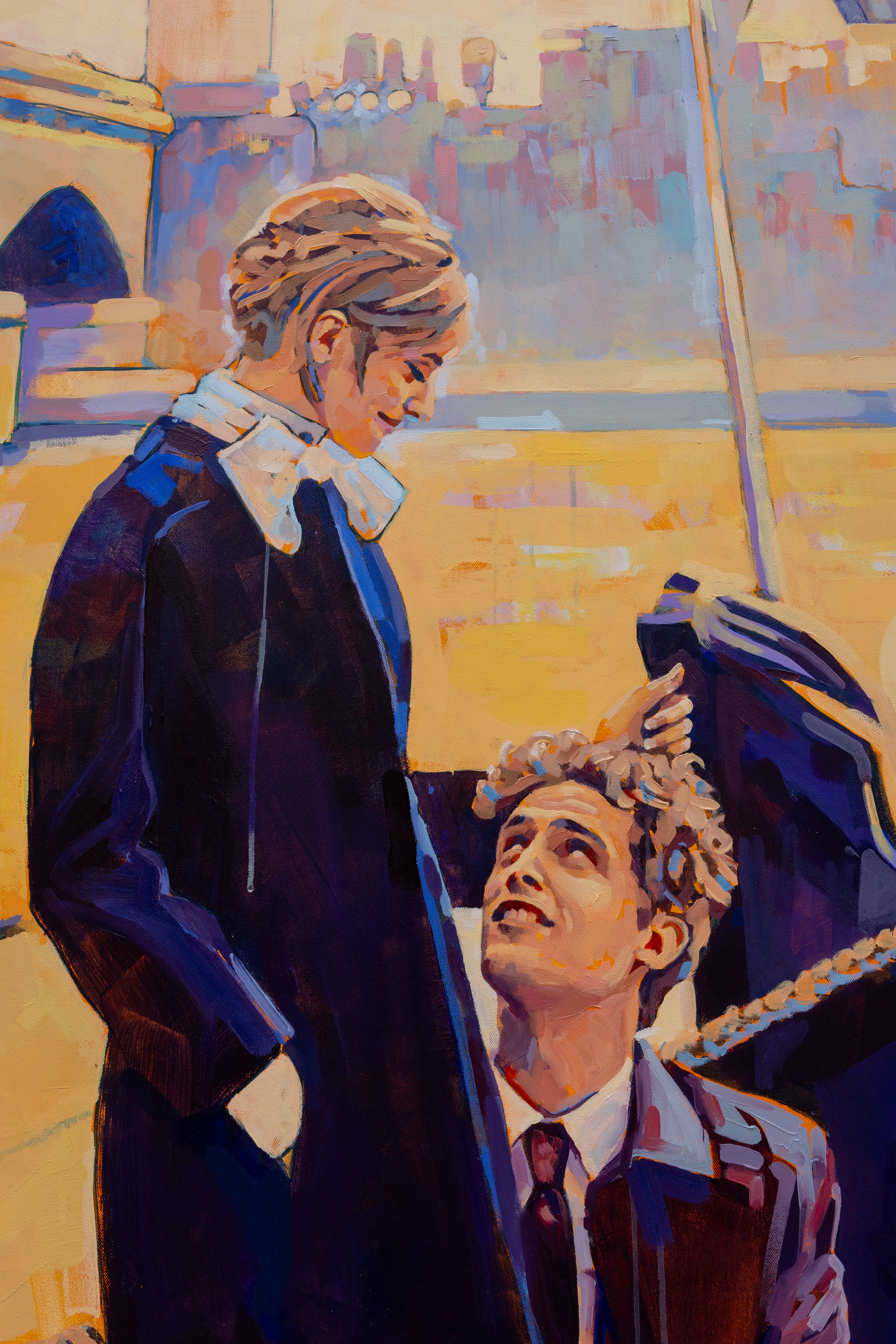 "Discovering Love: Paris". Original painting, Oil on canvas, 200x120cm