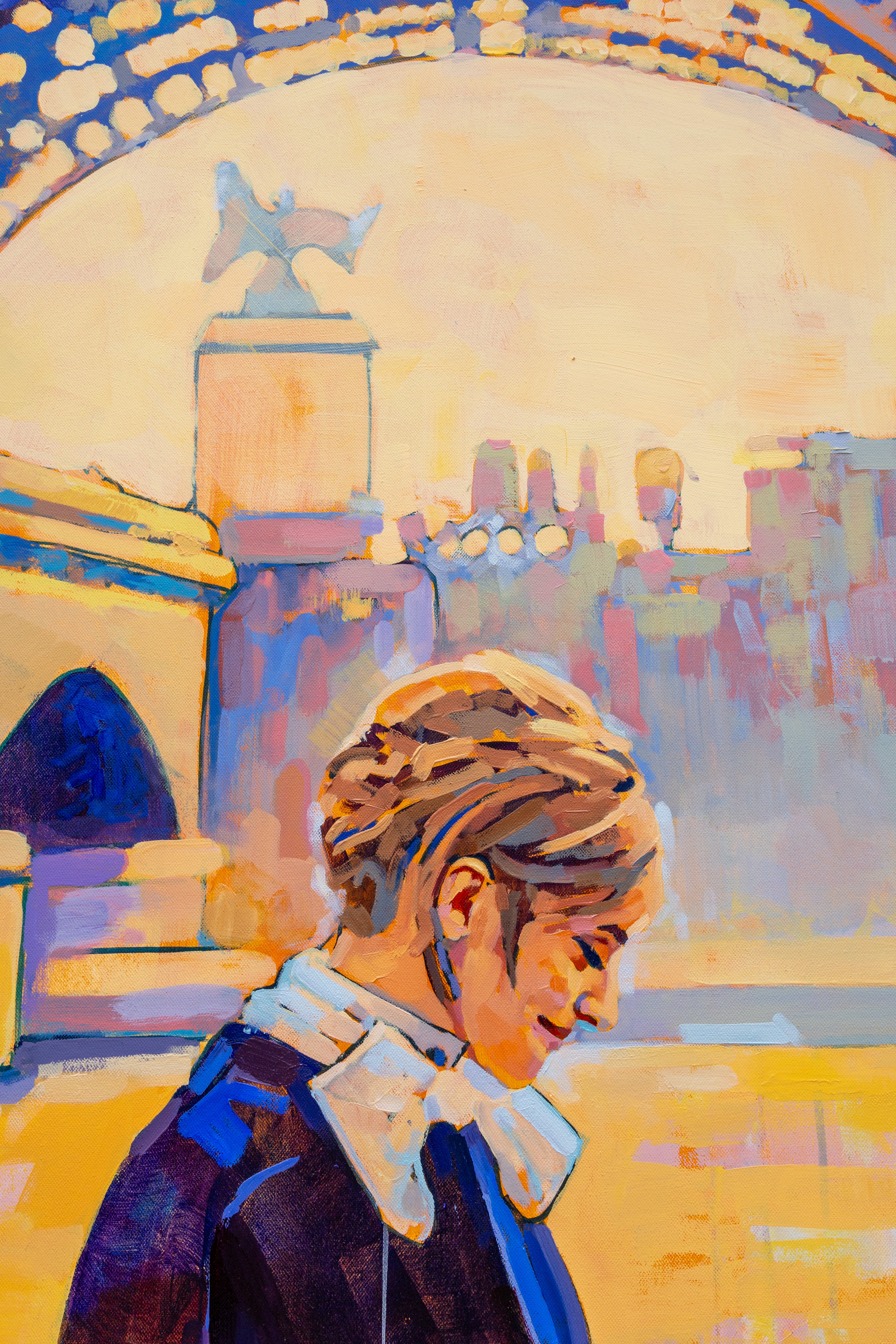 "Discovering Love: Paris". Original painting, Oil on canvas, 200x120cm