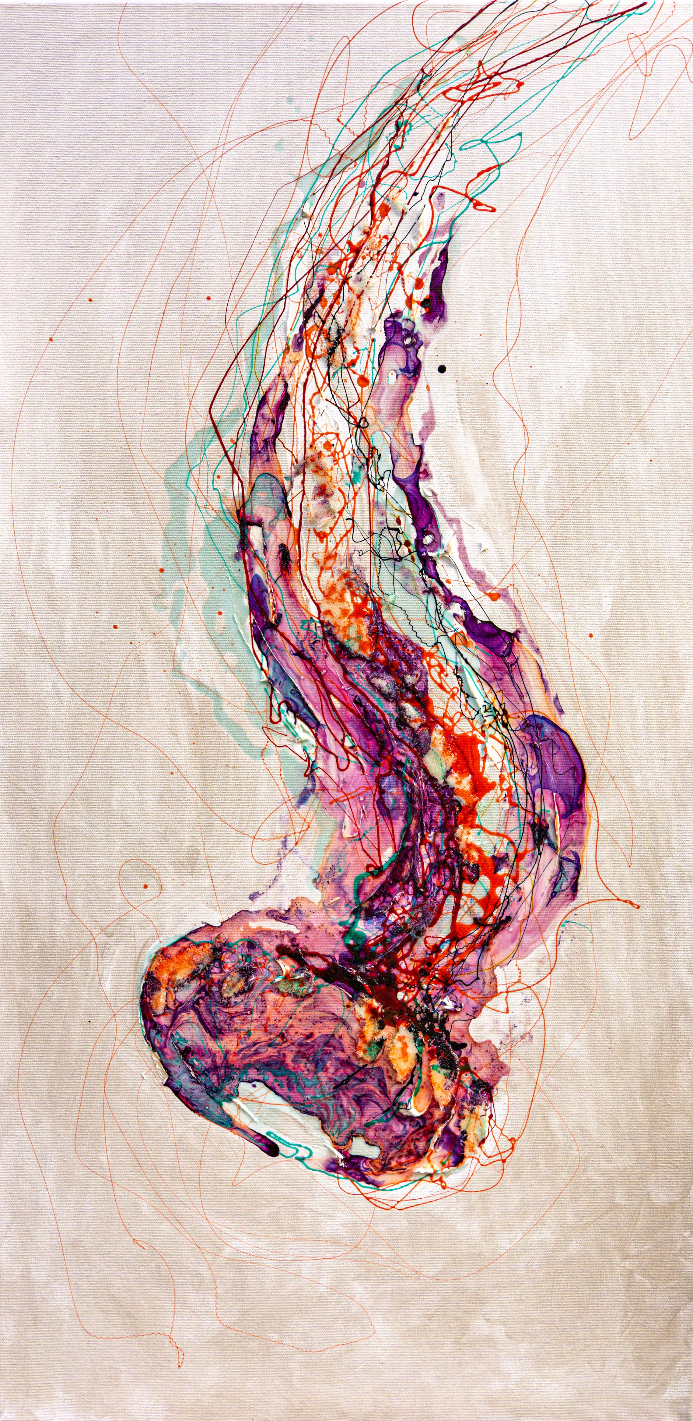 Moltenism, Original painting on canvas, 50x100cm, MO42, Introverts 2026 series