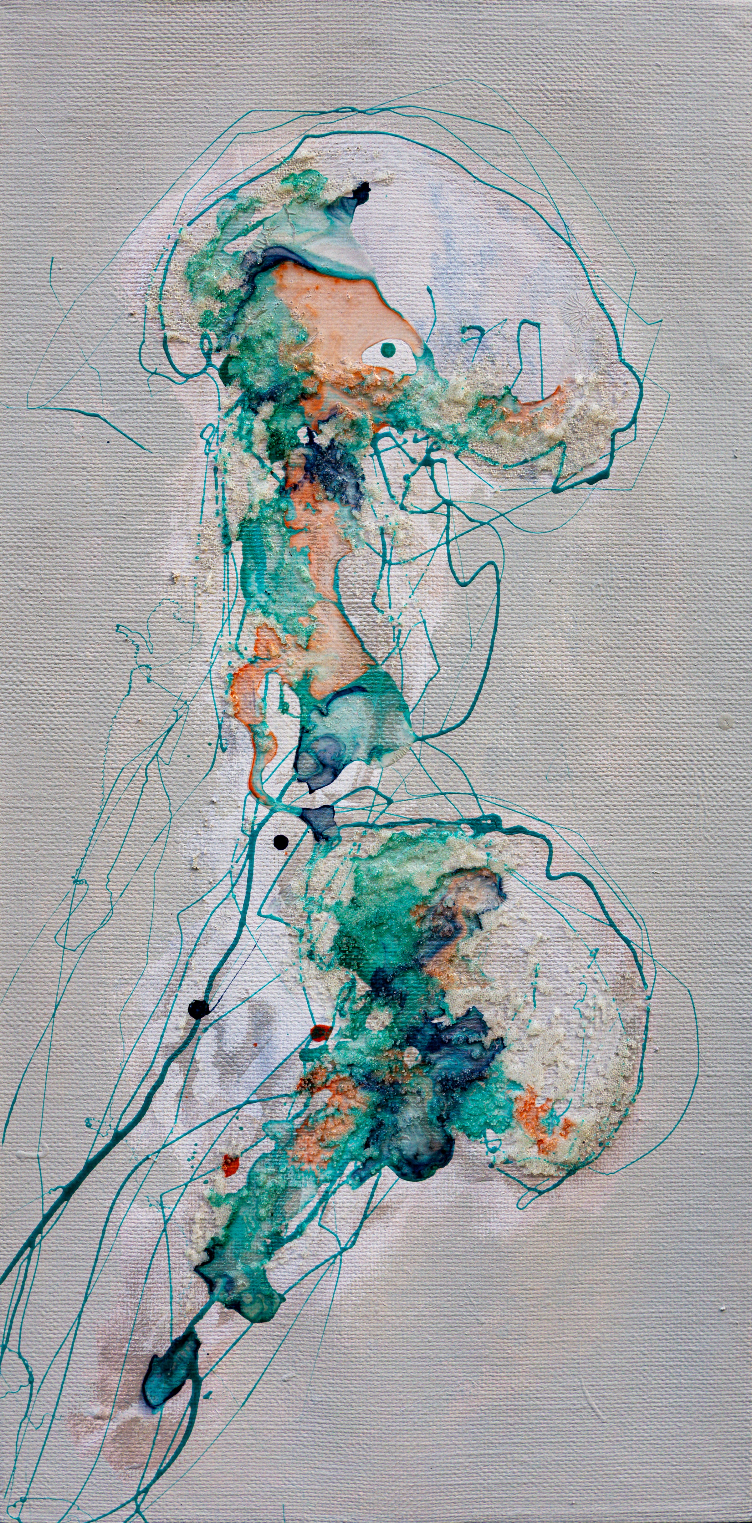 Moltenism, Original painting on canvas, 35x70cm, MO55, Introverts 2026 series