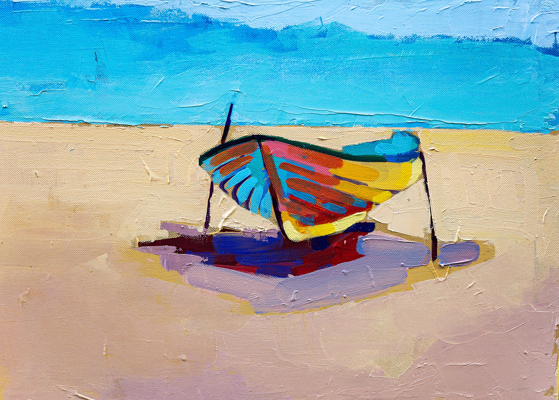 Canary Islands landscape paintings, 200x100cm, Las Canteras 156
