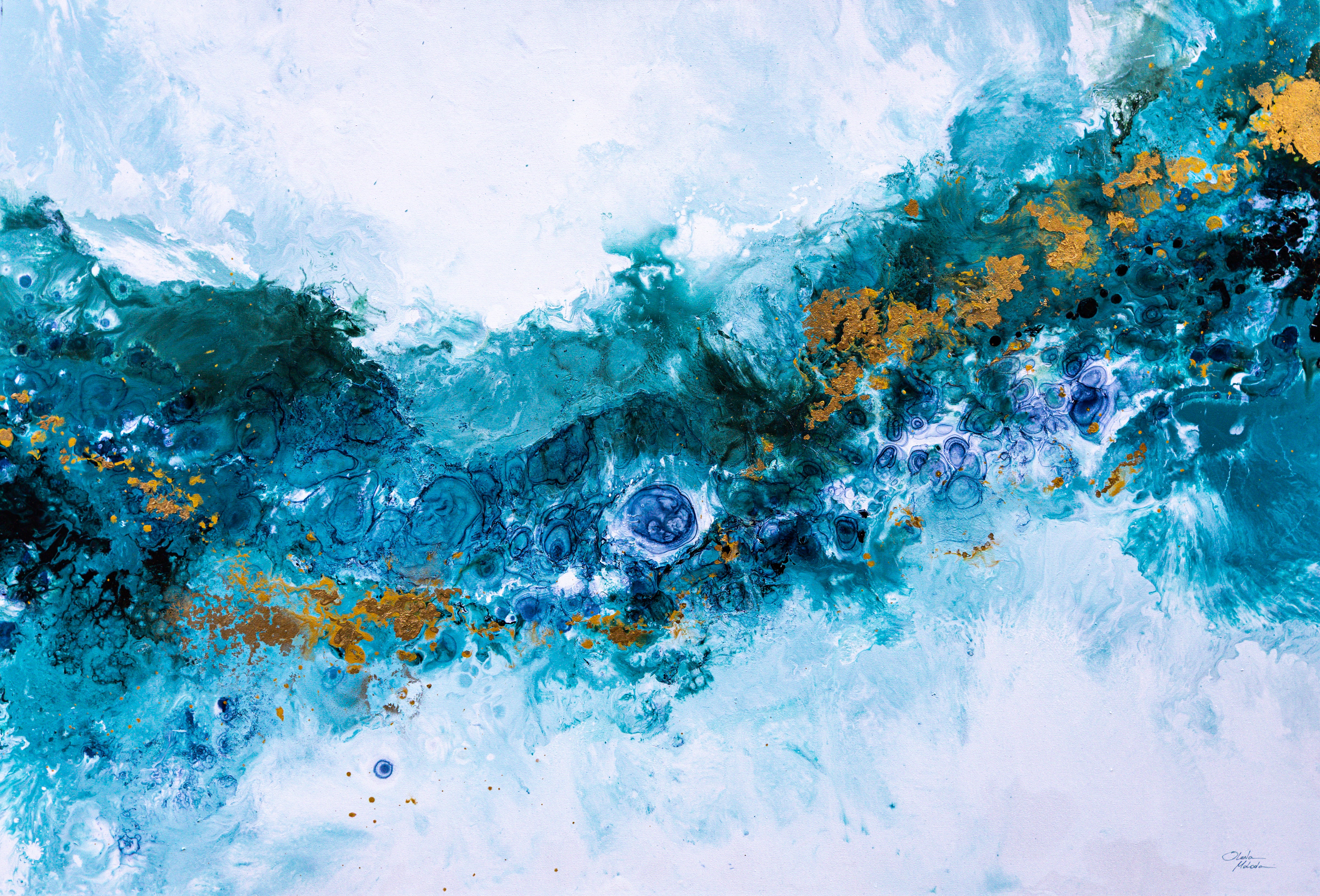 Abstract Painting, Textured, 130x89cm, mona12