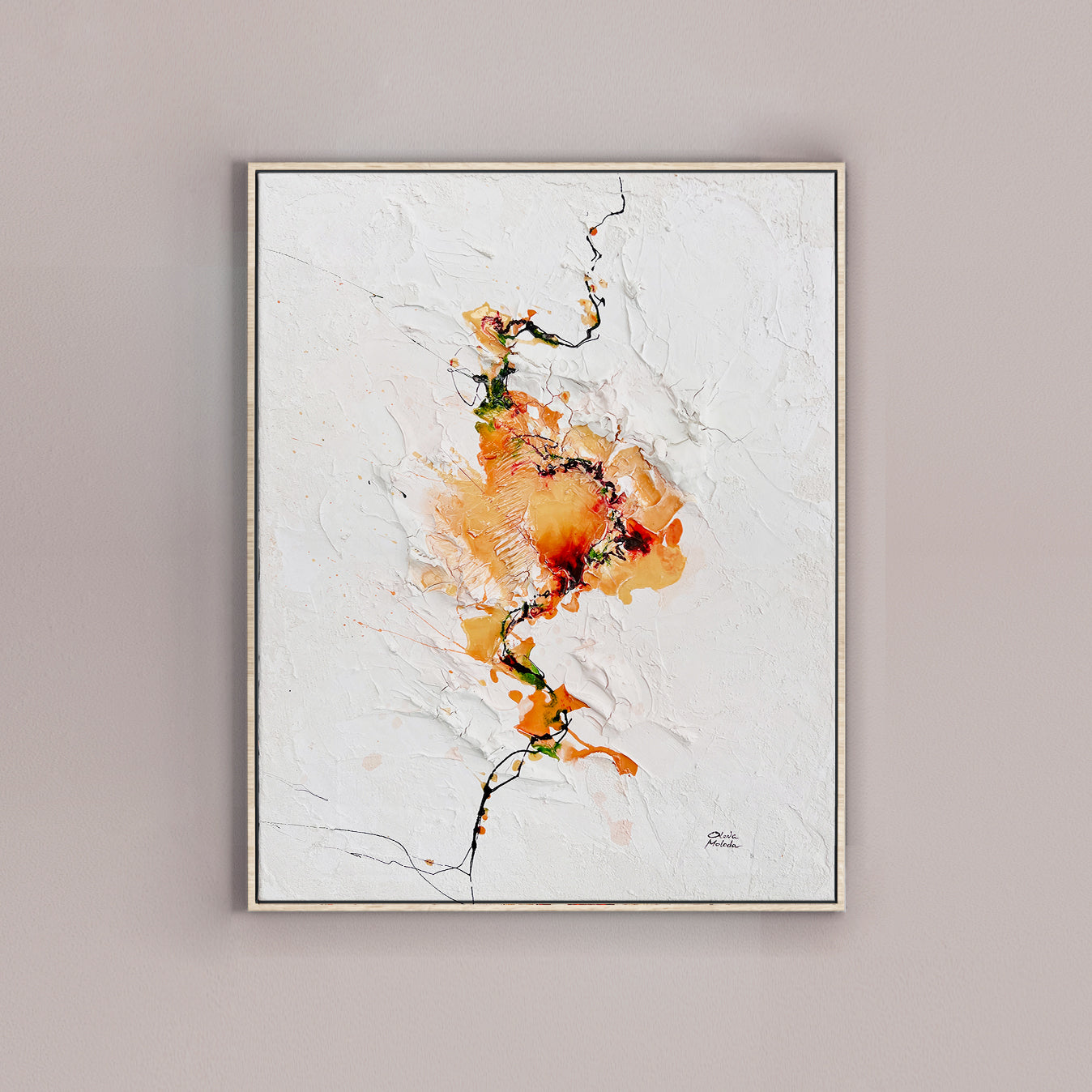 Moltenism, Original painting on Canvas, 50x60 cm, "Mountain Cliffs"