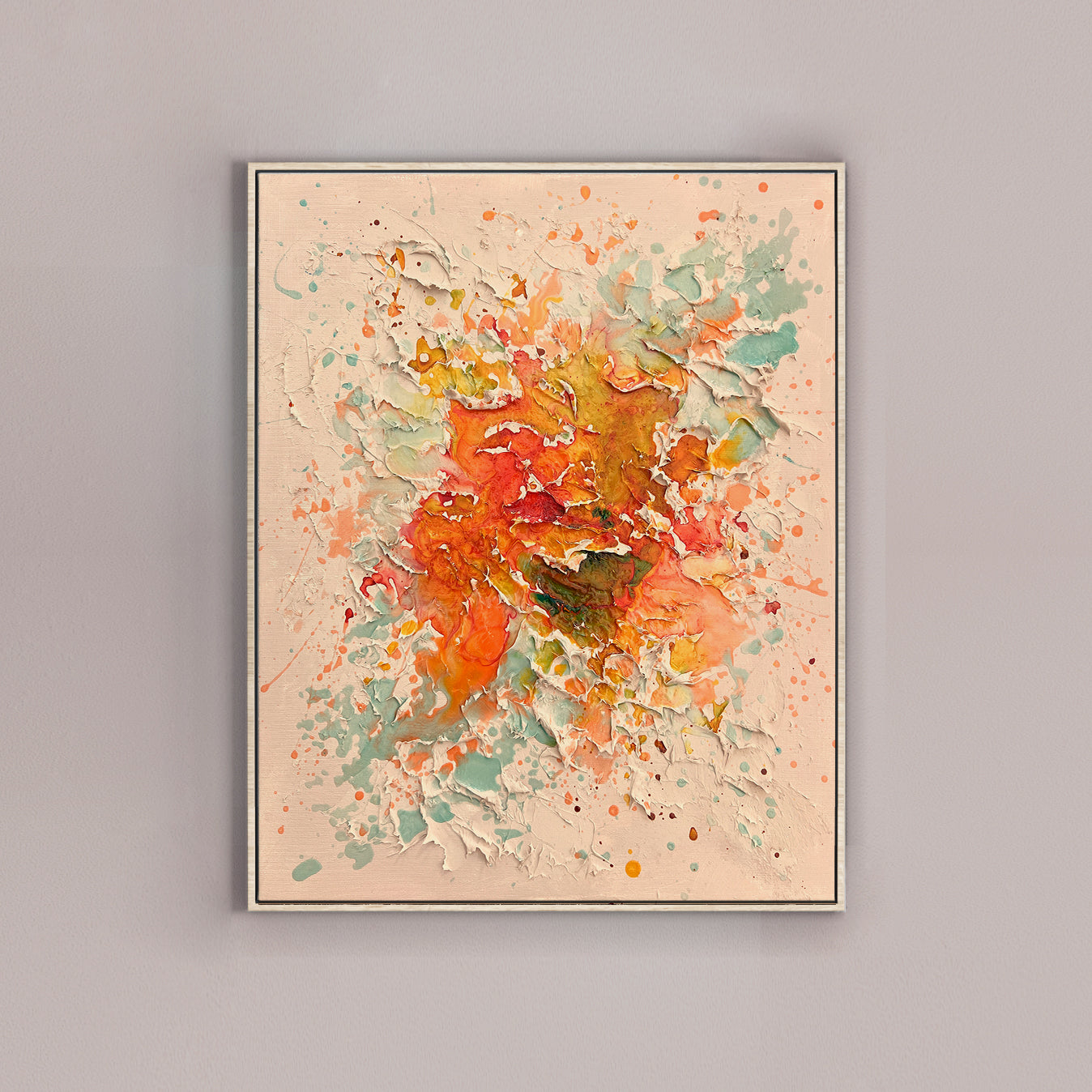 Moltenism, Original painting on Canvas, 50x60 cm, "Solar Symphony"