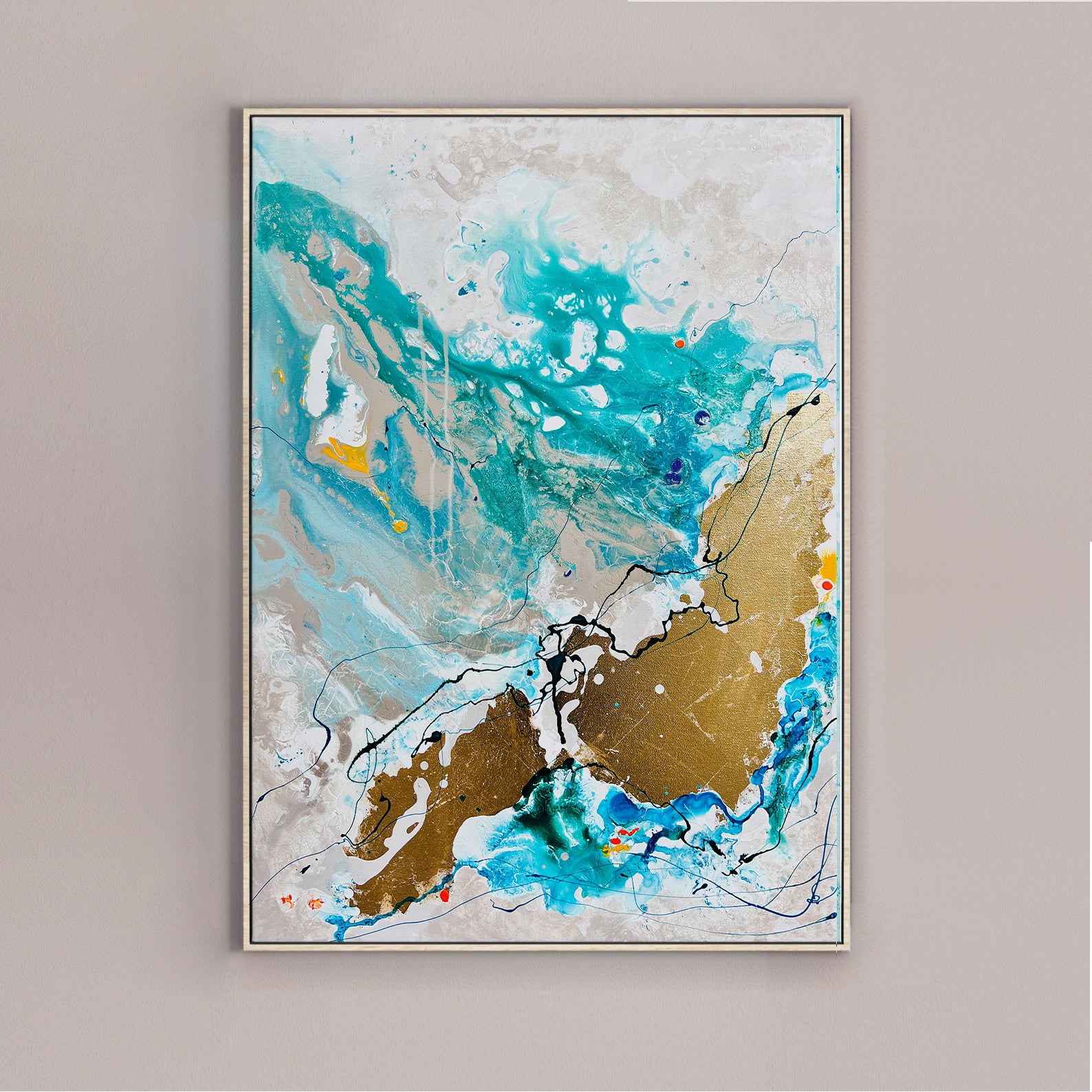 Moltenism, Original painting on Canvas, "Silent Cries of the Ocean 4" series 50х70cm