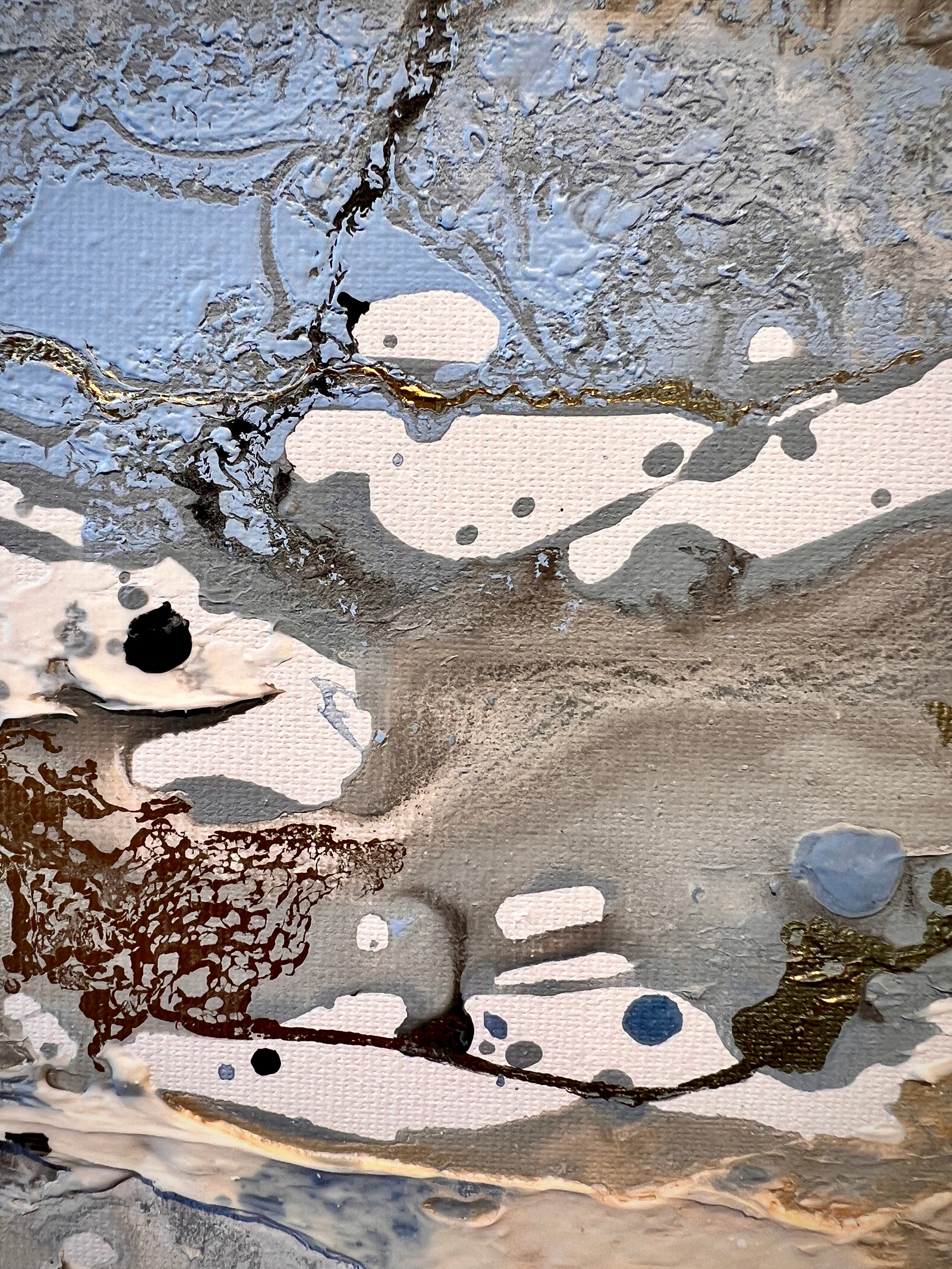 Serenity Tides III – Original Moltenism Painting, 70 × 140 cm