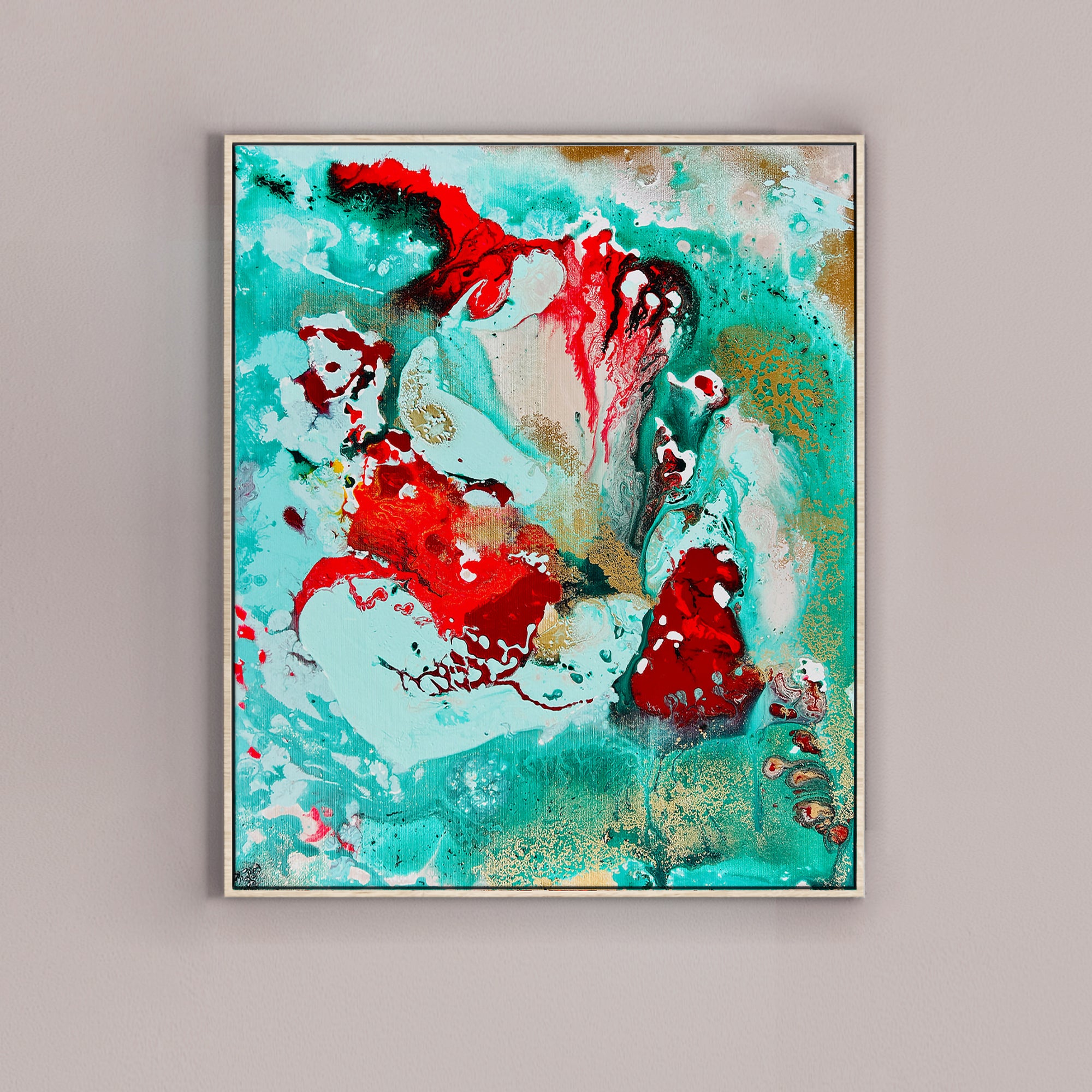 Moltenism, Original painting on Canvas, "Nature's Resilience" Original painting on Canvas, 50x60 cm