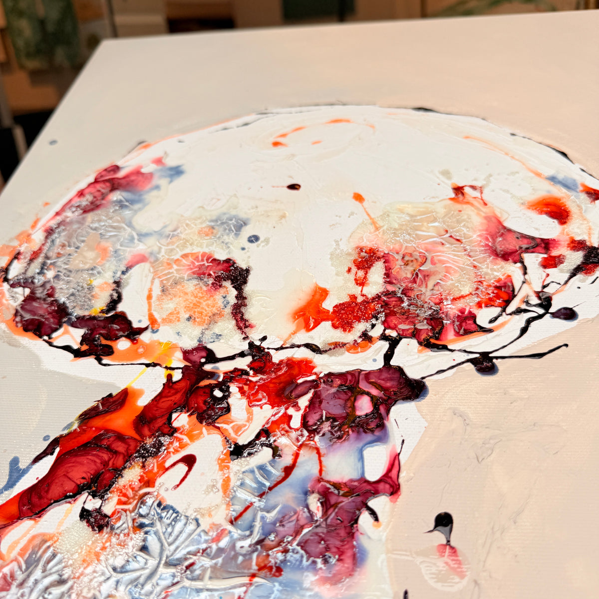 Deep Silence – Moltenism Jellyfish Painting, 40x80cm