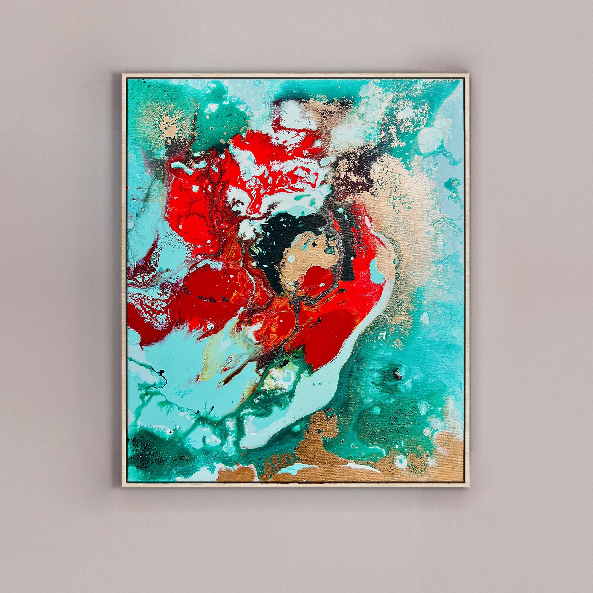 Moltenism, Original painting on Canvas, "Nature's Resilience 2" Original painting on Canvas, 50x60 cm