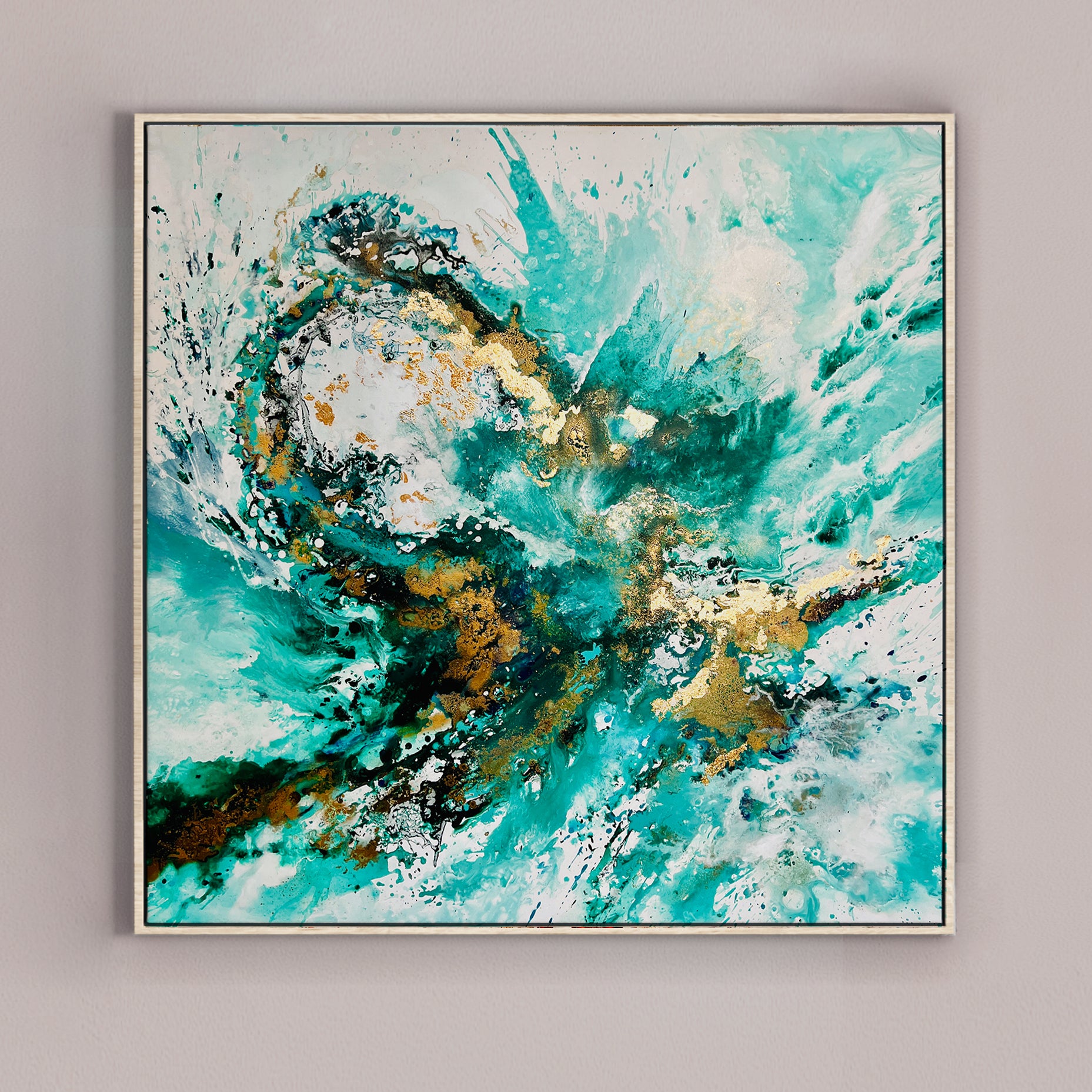 Moltenism, Original painting on Canvas, "Silent Cries of the Ocean 1" series 130х130cm