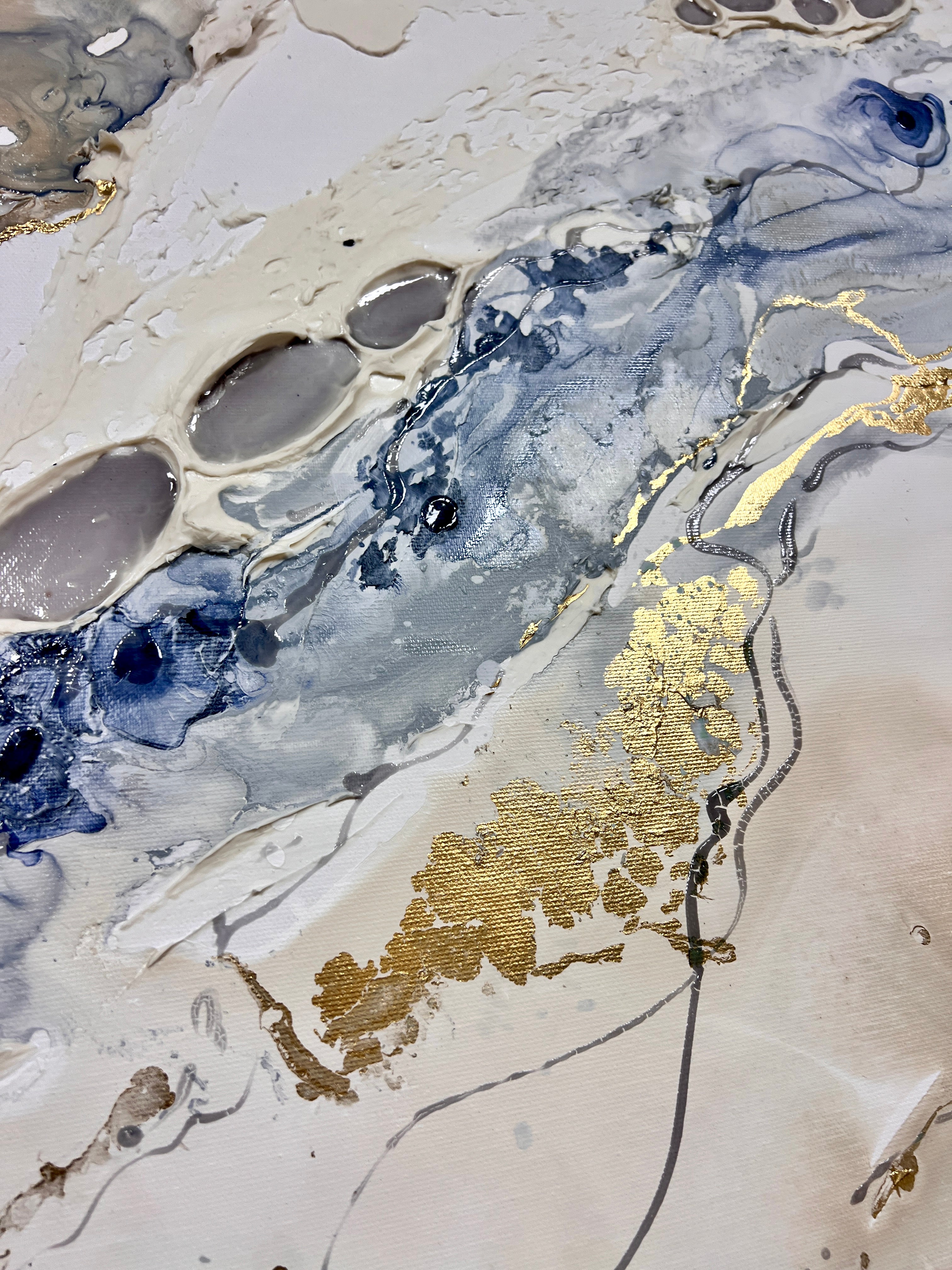 Serenity Tides IV – Original Moltenism Painting, 80 × 160 cm