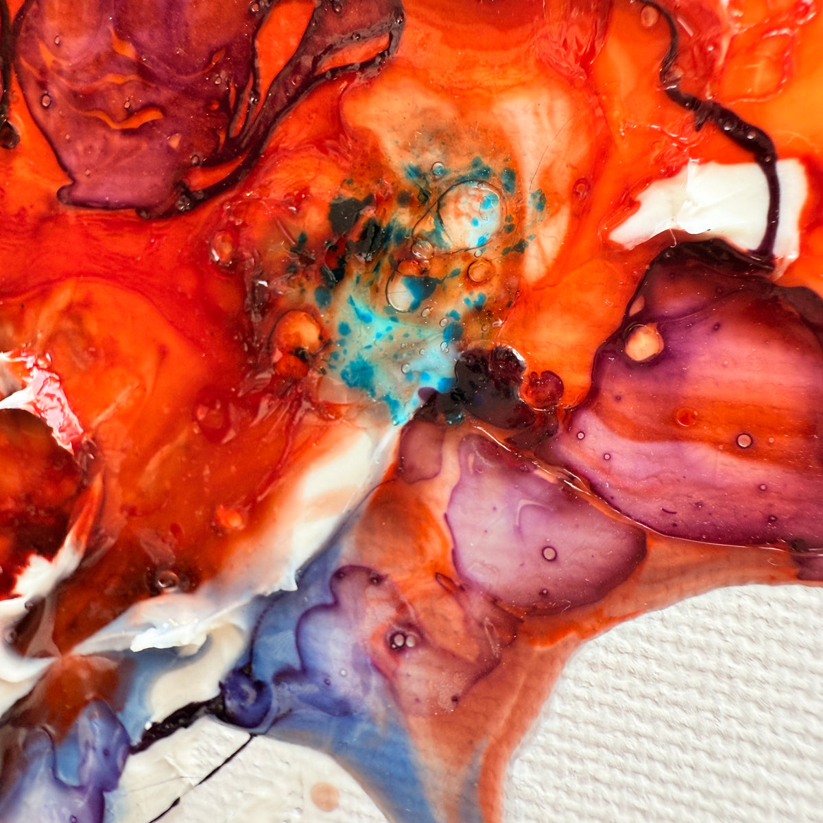 Quiet Current — pintura Moltenism original, 30 × 60 cm