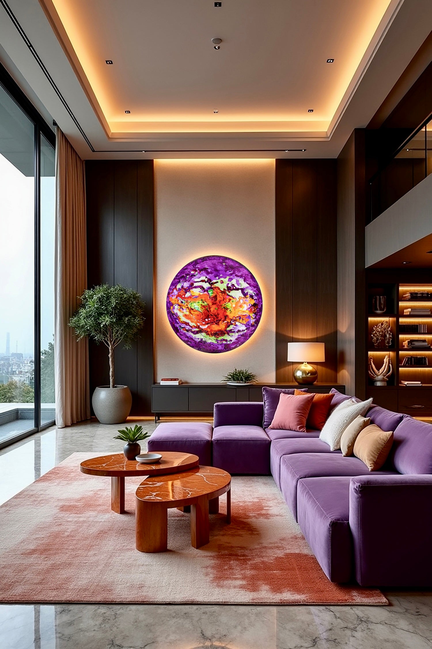 Moltenism, Original painting on canvas, 90x90cm, Round, MO21