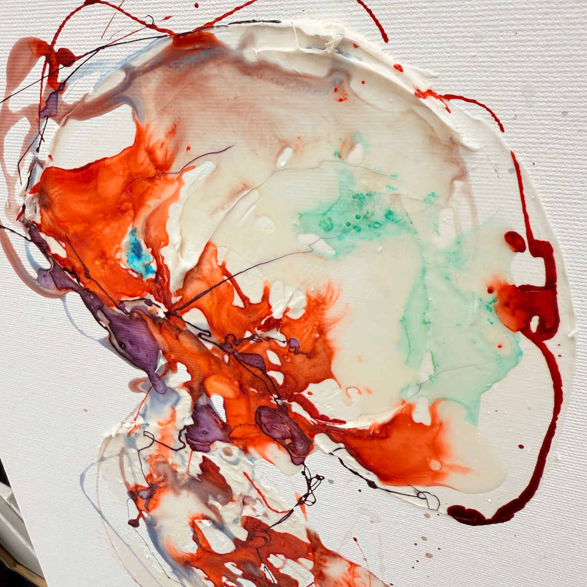 Inner Ocean — pintura Moltenism original, 30 × 60 cm