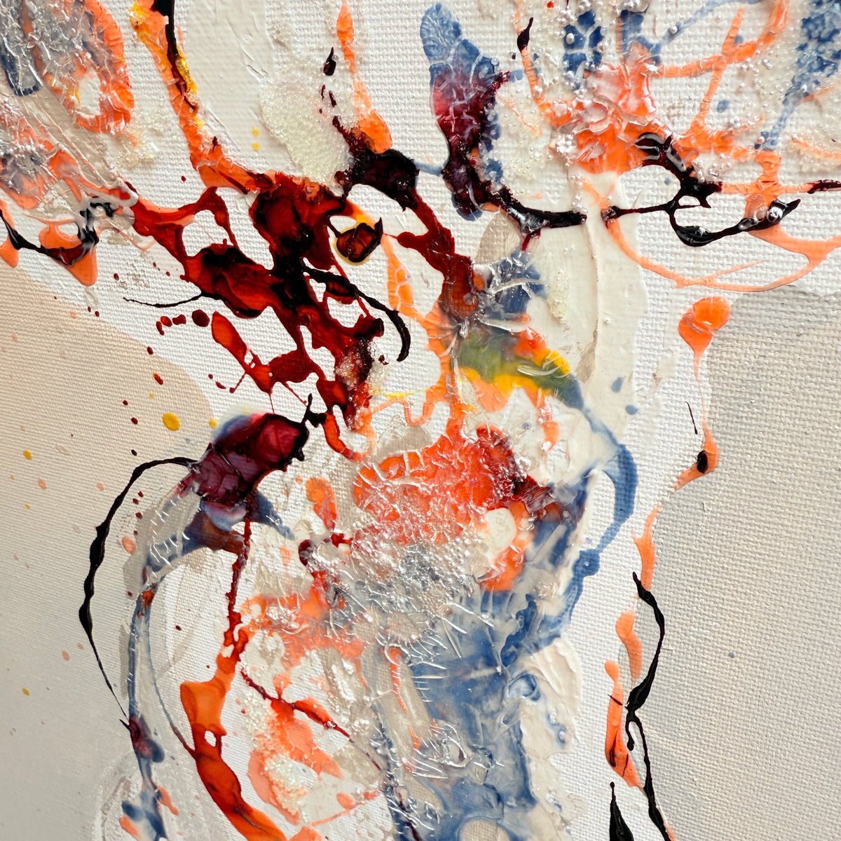 Introverts VI – Large Jellyfish Moltenism Painting, 40x80cm