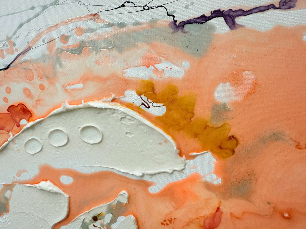 Coral Silence – Large Abstract Statement Artwork, 100x160cm