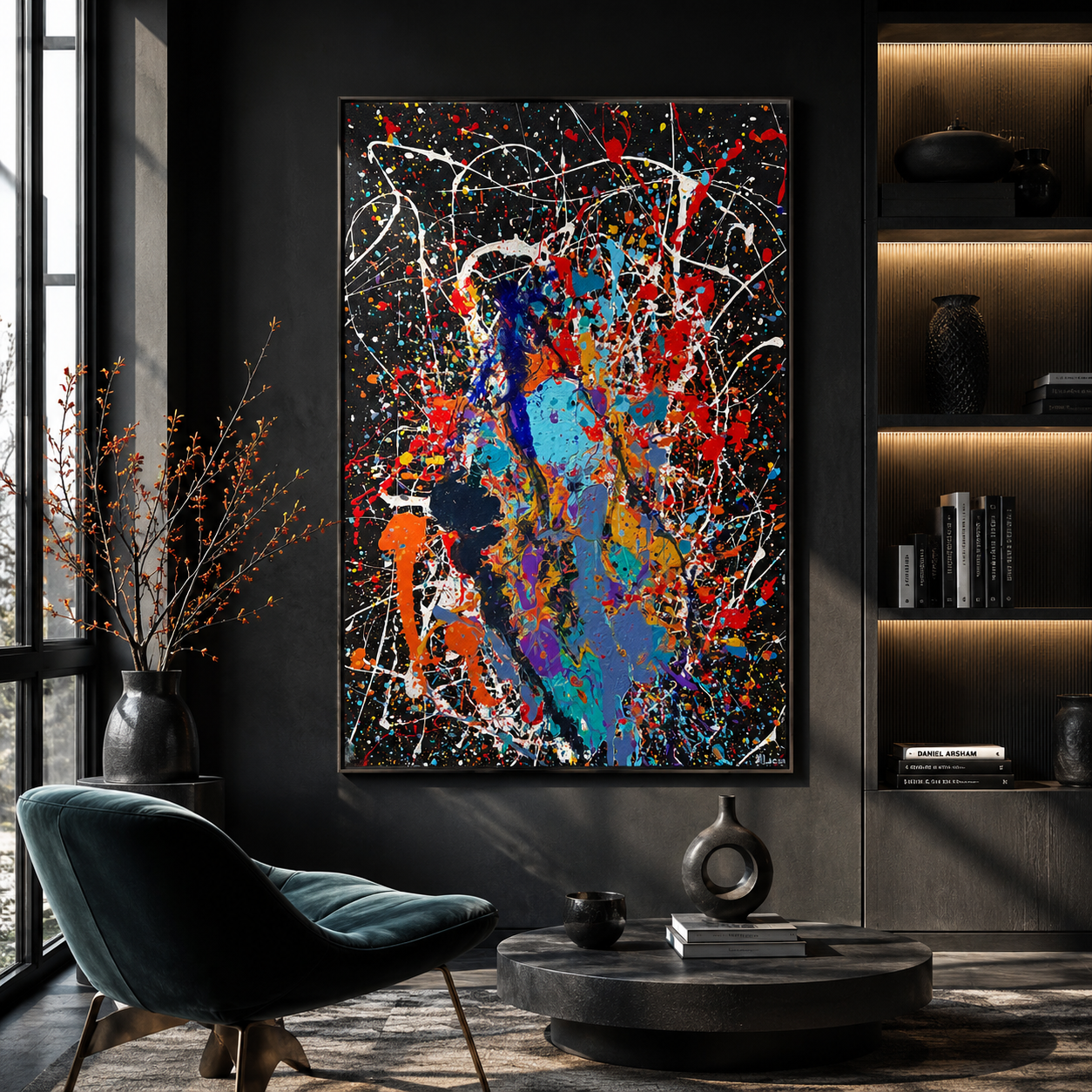 Cosmic Pulse, Contemporary Abstract Painting on Canvas, 80x120cm