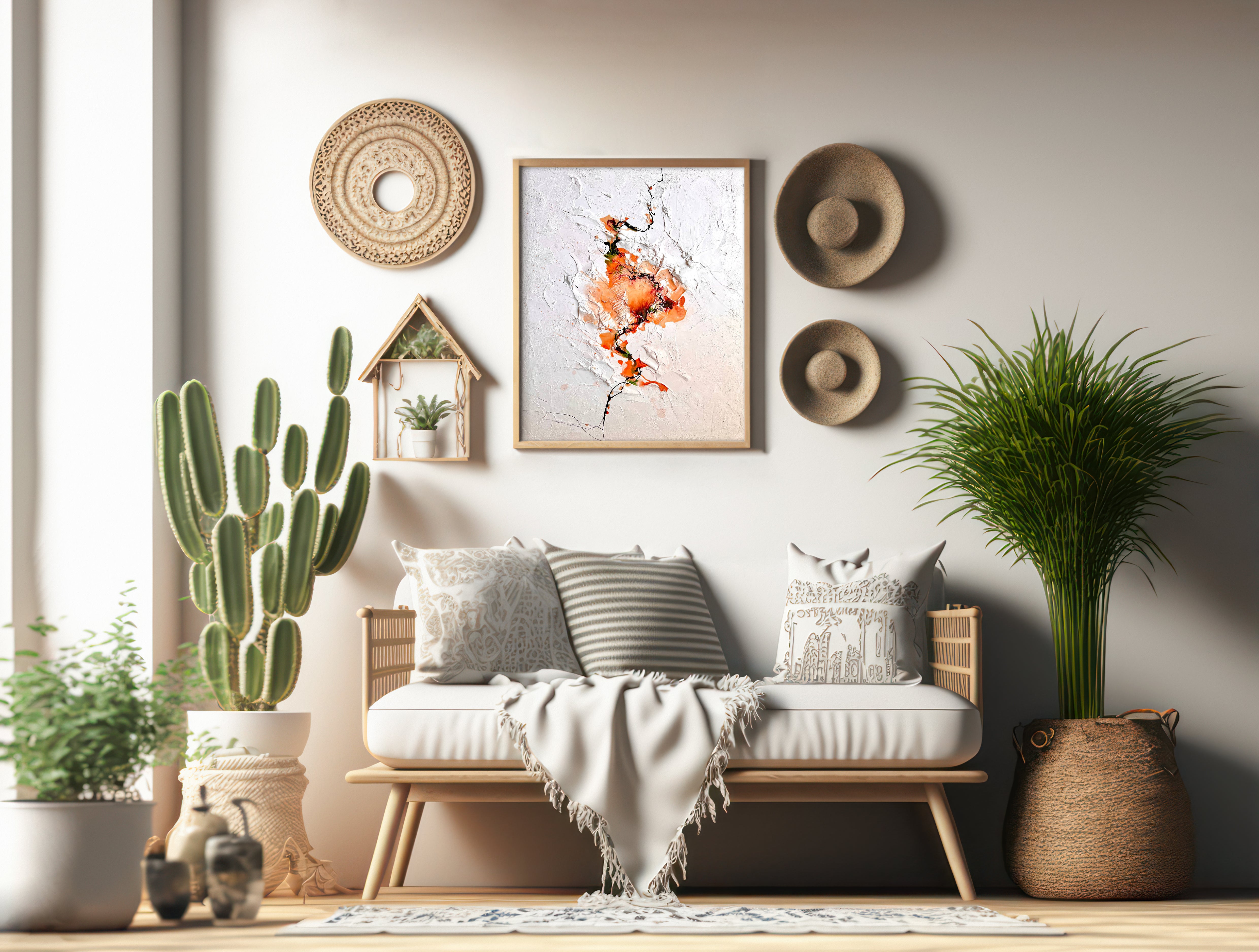 Moltenism, Original painting on Canvas, 50x60 cm, "Mountain Cliffs"