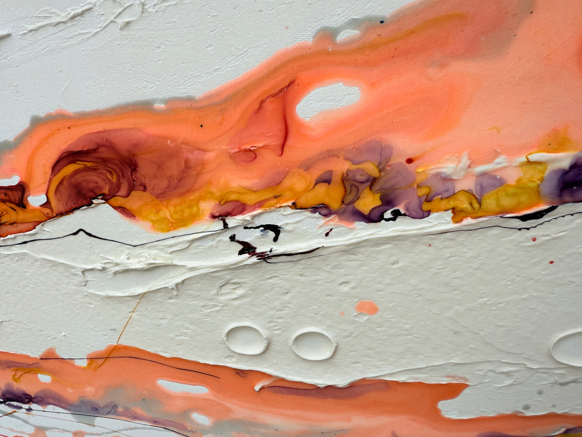 Coral Silence – Large Abstract Statement Artwork, 100x160cm