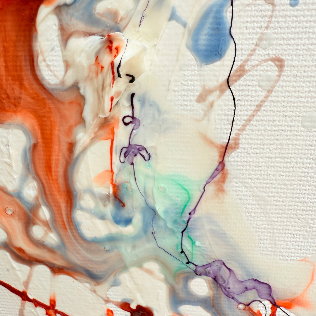 Quiet Current — pintura Moltenism original, 30 × 60 cm