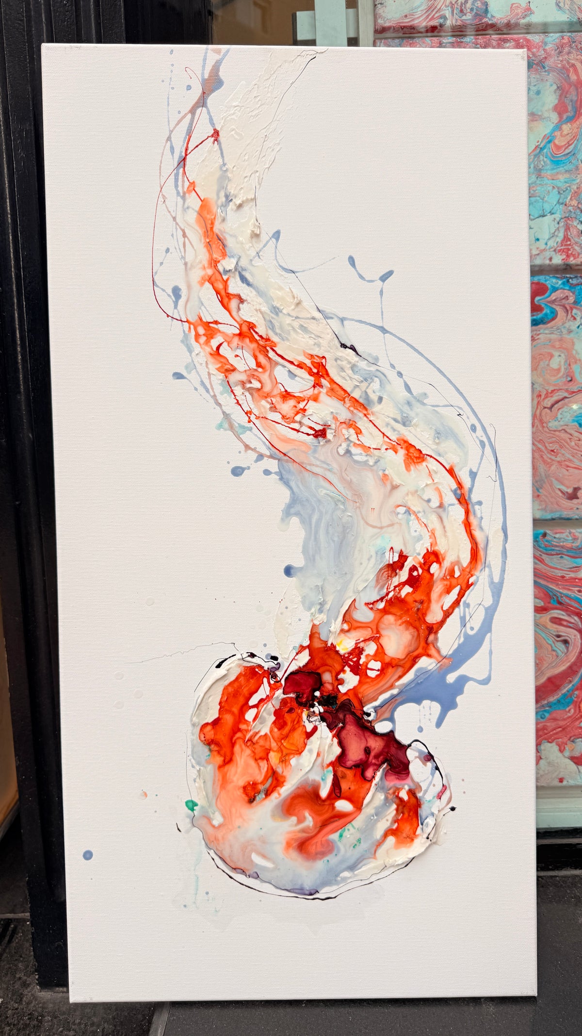 Ocean Introvert – Moltenism Abstract Painting, 40x80cm