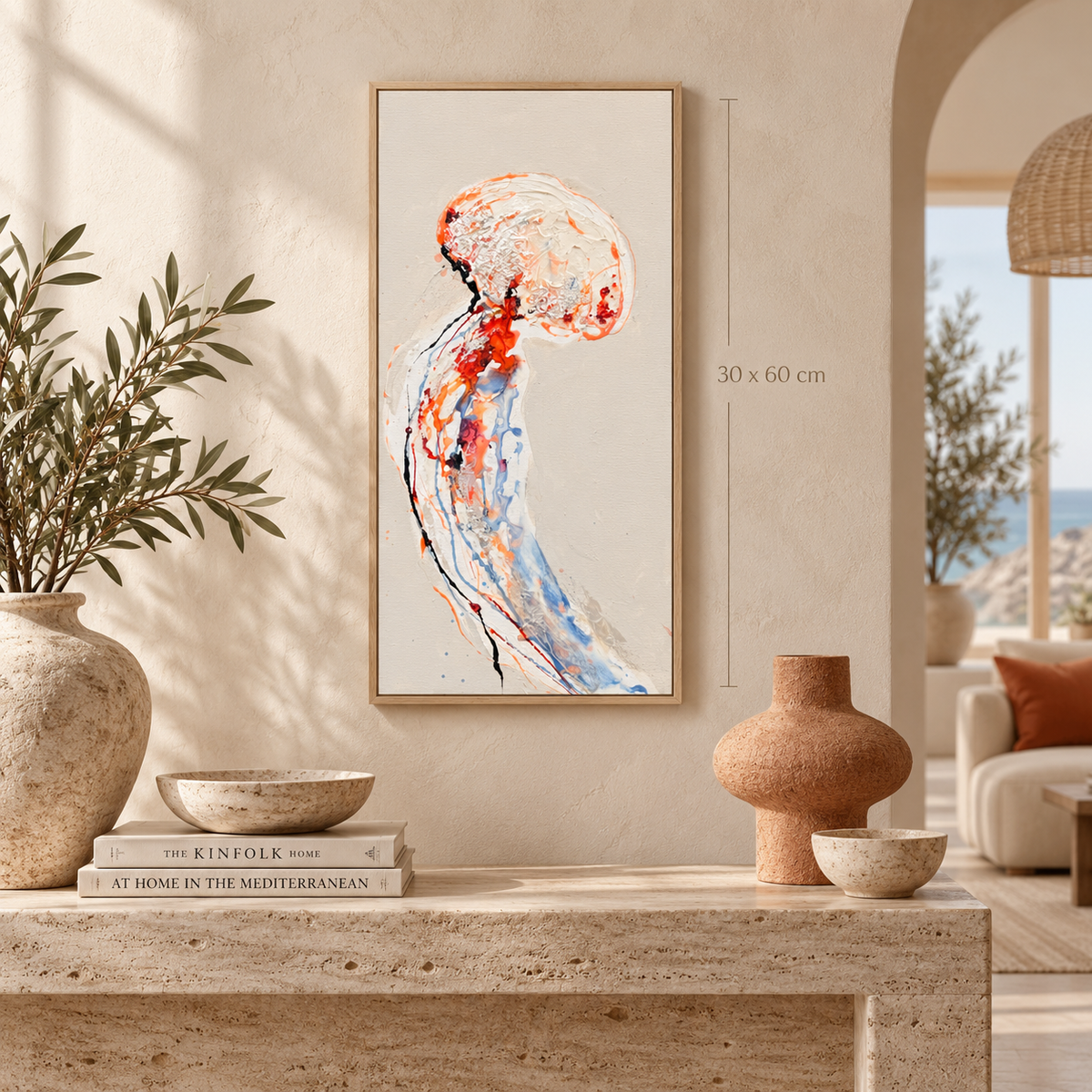 Introverts I – Jellyfish Moltenism Painting, 30x60cm