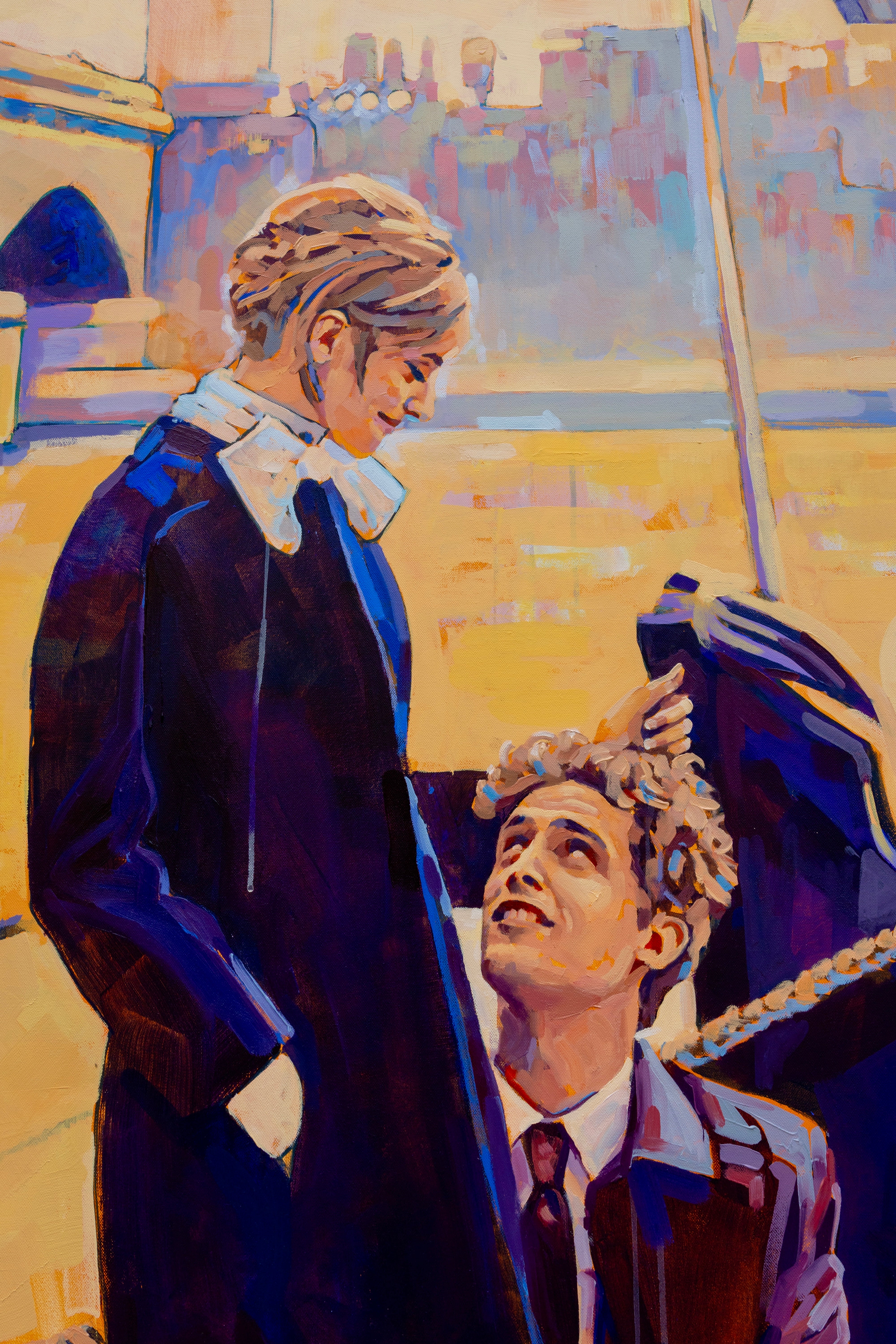 "Discovering Love: Paris". Original painting, Oil on canvas, 200x120cm