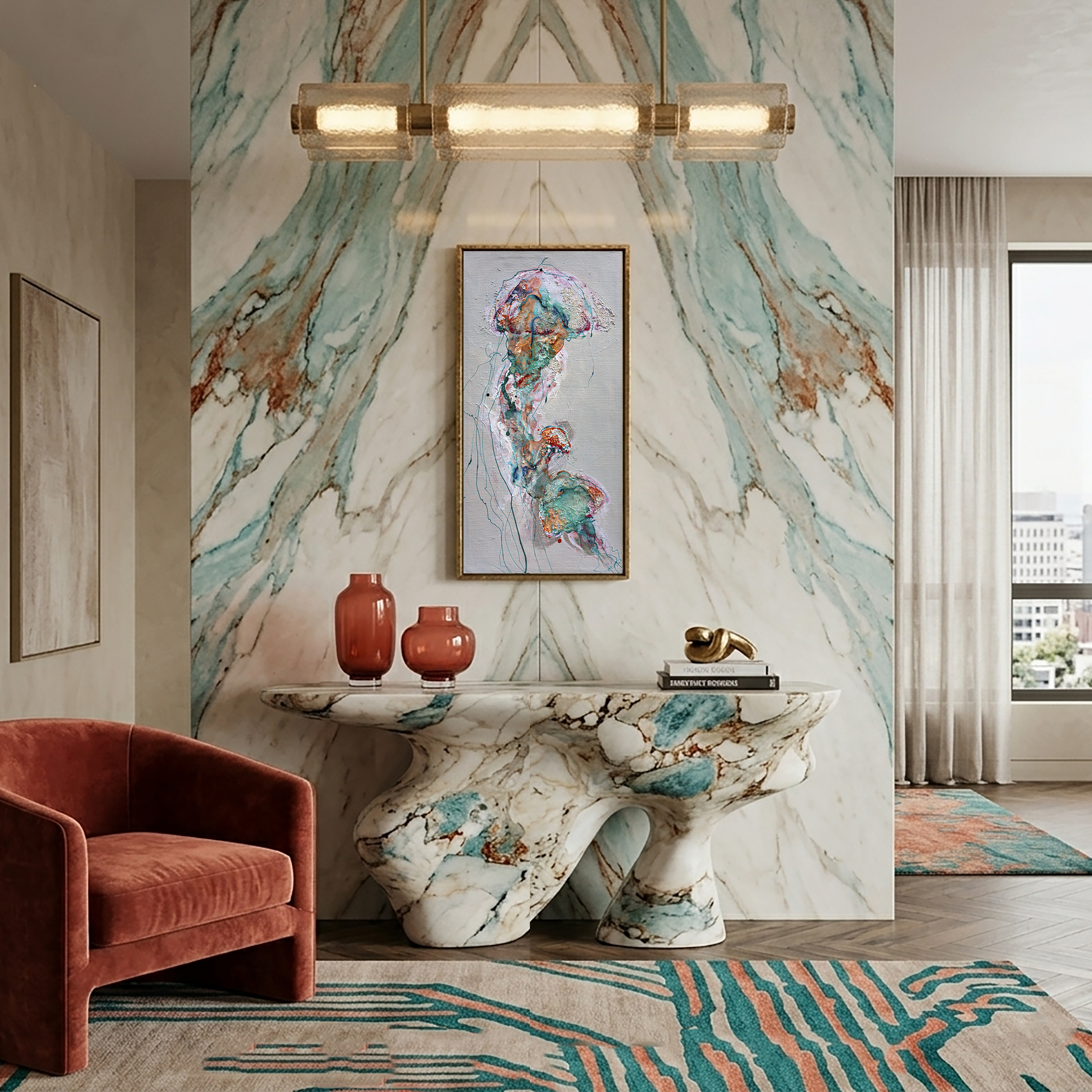 Moltenism, Original painting on canvas, 35x70cm, MO57, Introverts 2026 series