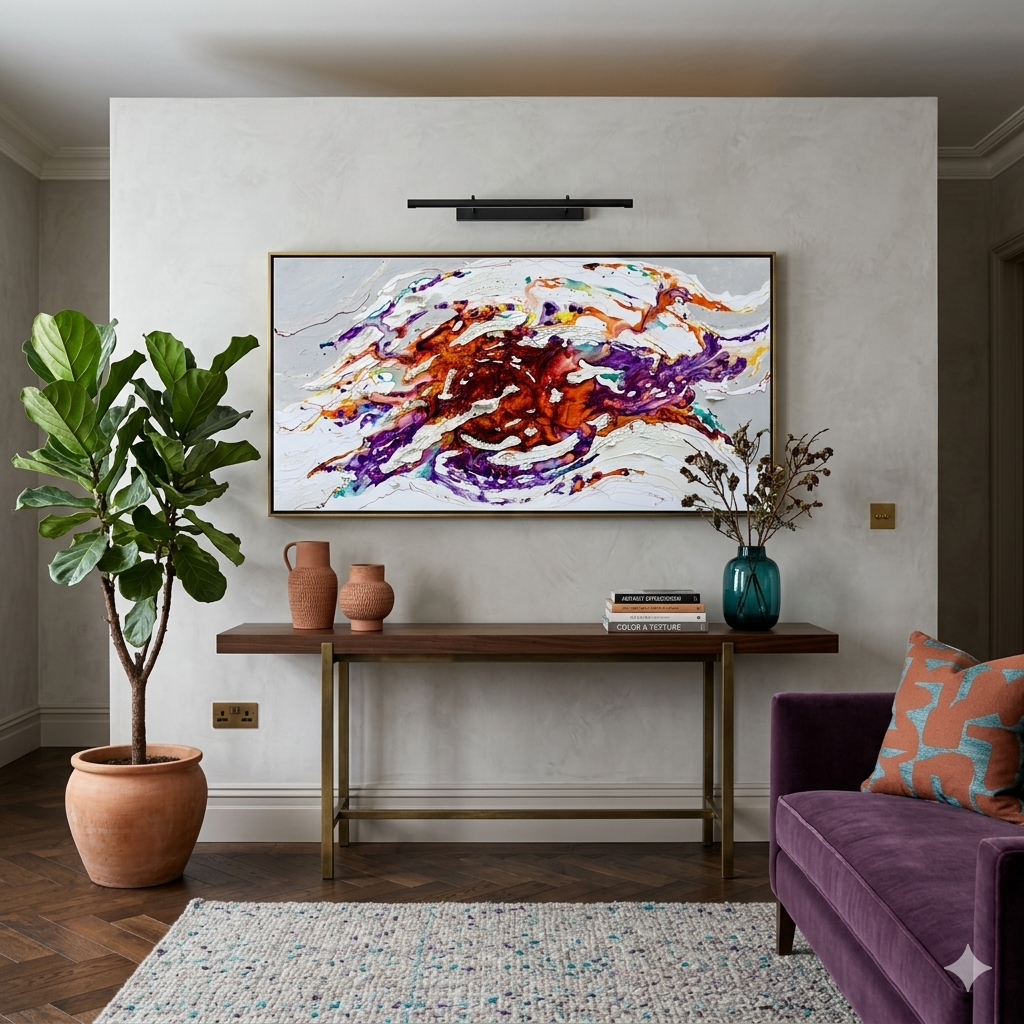 Moltenism, Large Abstract Wall Art 200x100 cm, Painting for Living Room Interior, MO59