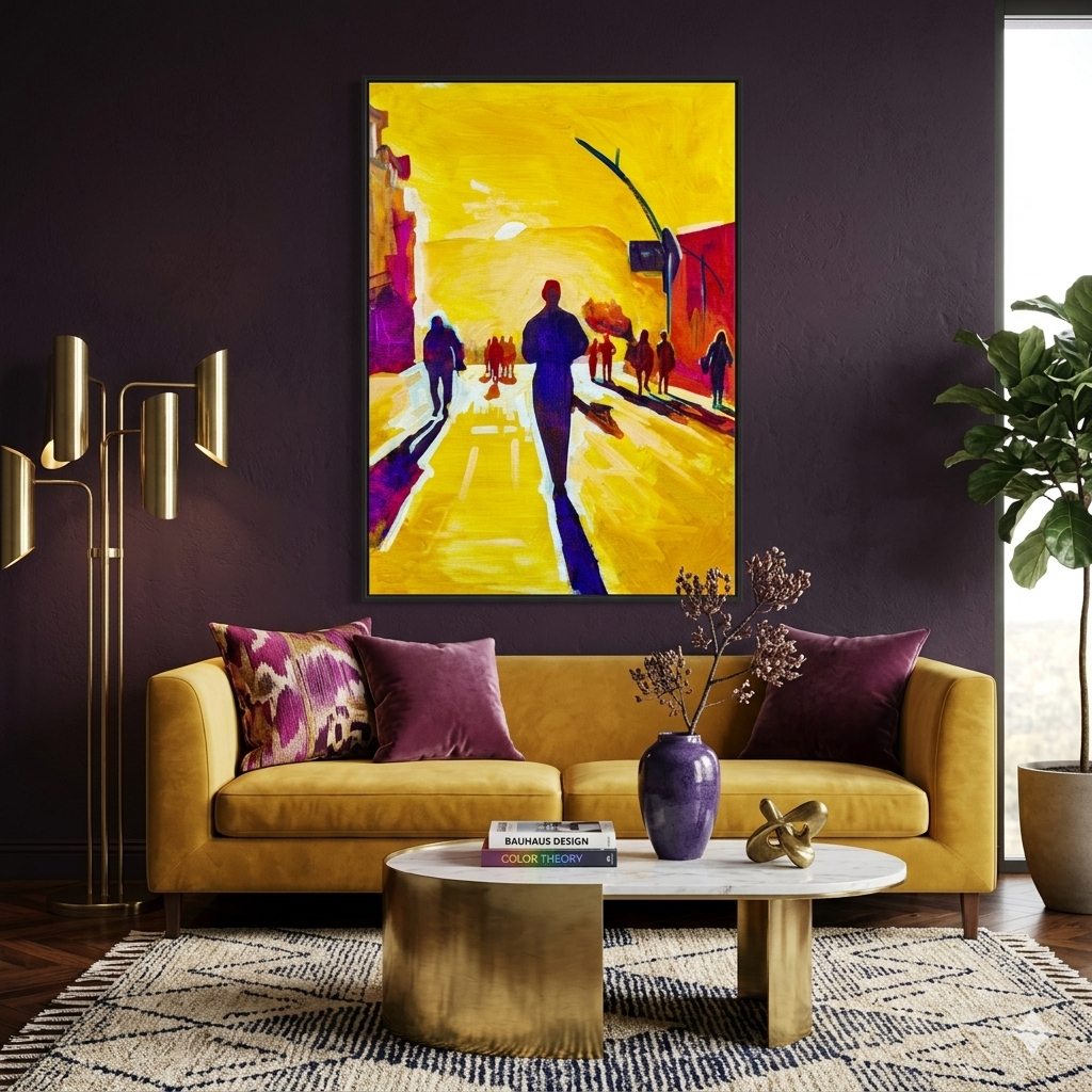 Las Canteras Calima Sunset Painting | Canary Islands Expressionist Seascape Art, 60x80cm