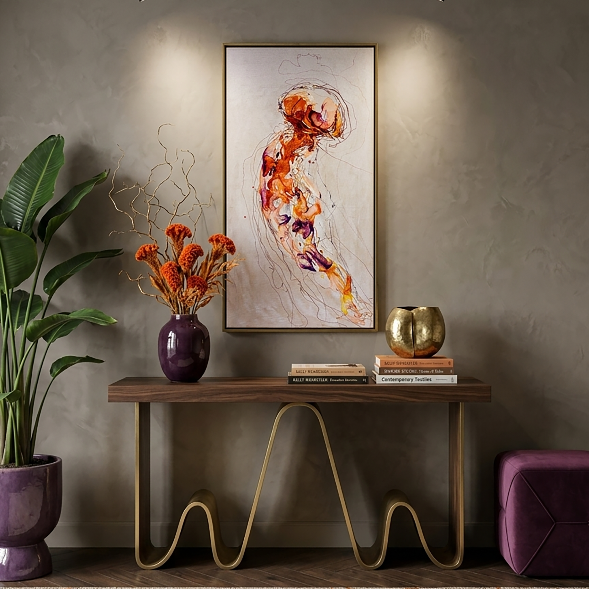 Moltenism, Original painting on canvas, 50x100cm, MO47, Introverts 2026 series