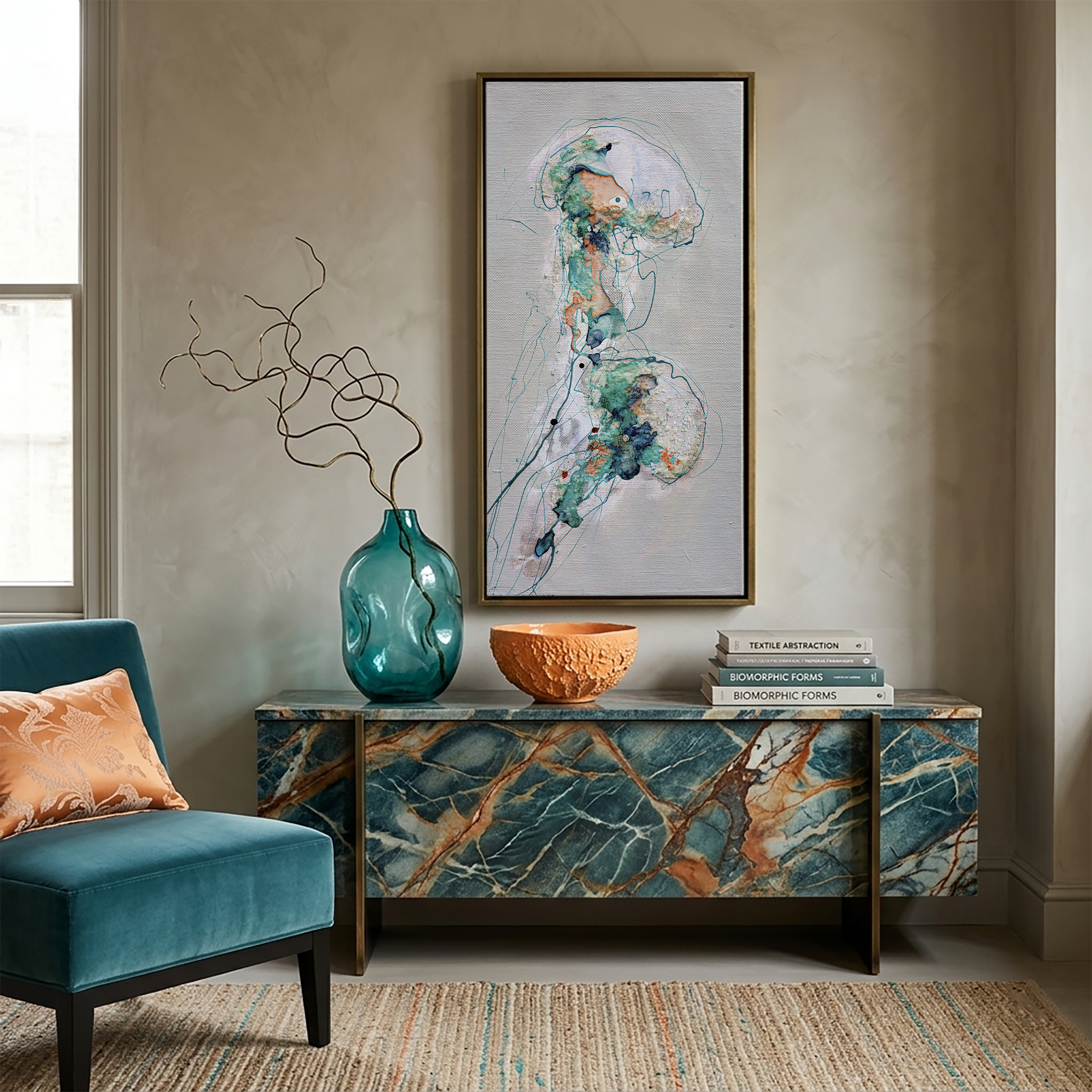 Moltenism, Original painting on canvas, 35x70cm, MO55, Introverts 2026 series