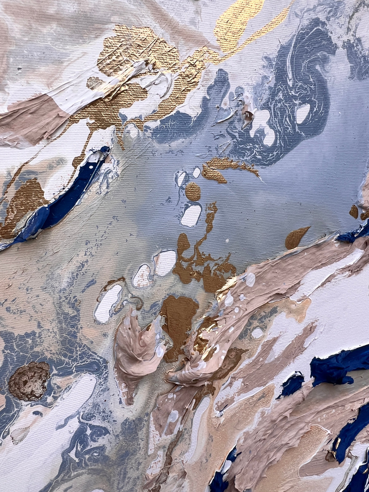 Serenity Tides I – Original Moltenism Painting, 73 × 100 cm