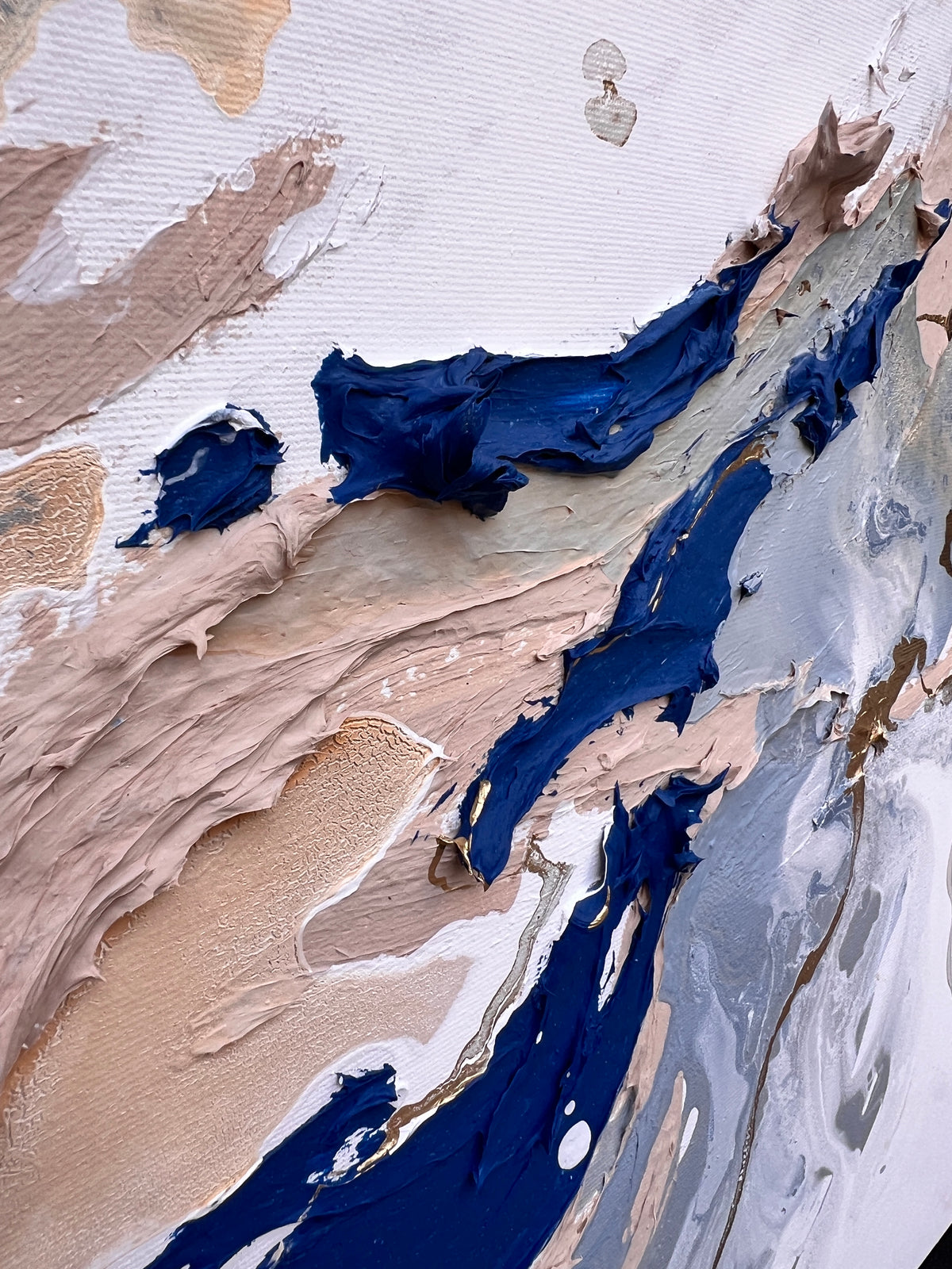 Serenity Tides I – Original Moltenism Painting, 73 × 100 cm
