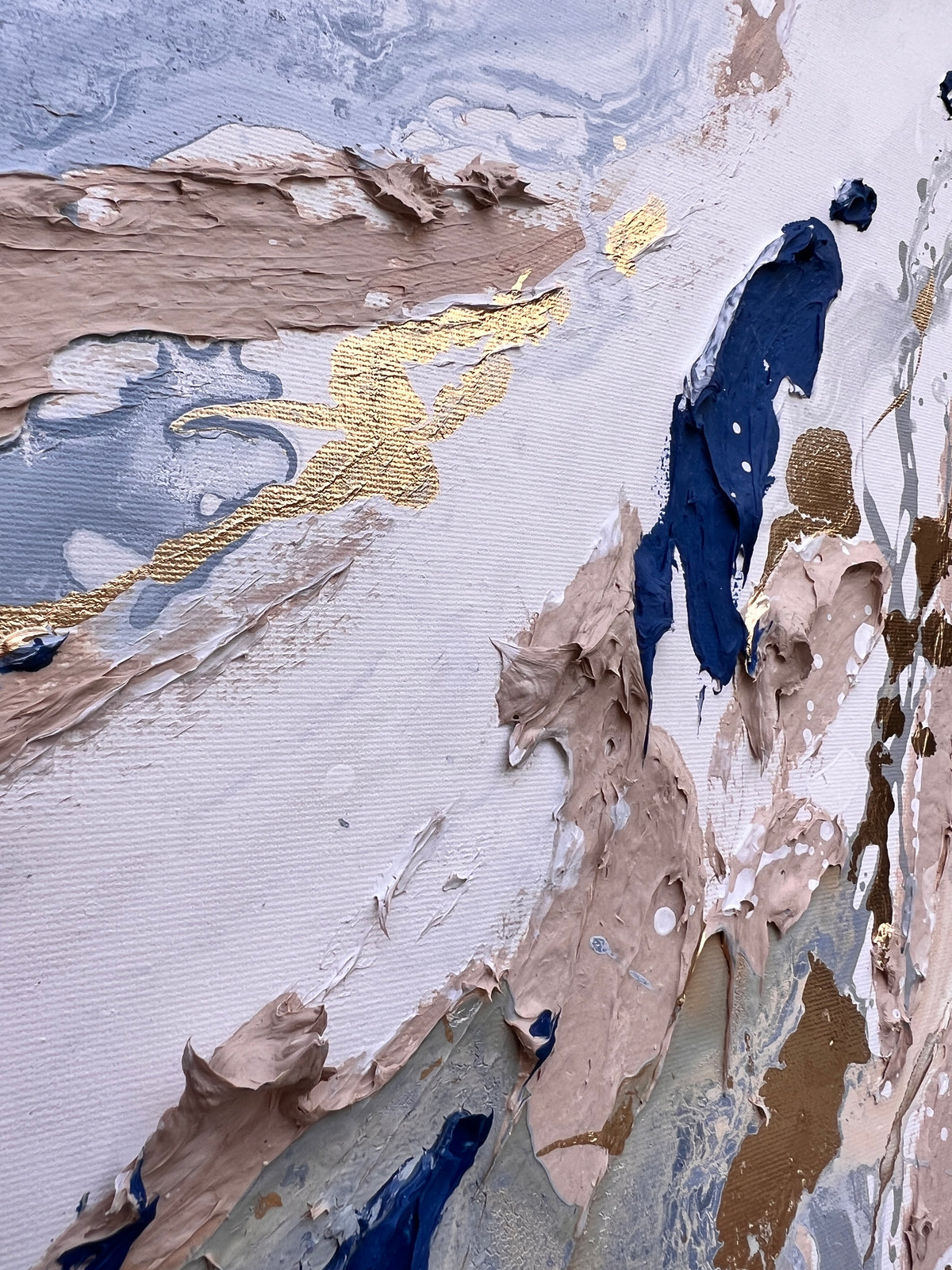 Serenity Tides I – Original Moltenism Painting, 73 × 100 cm