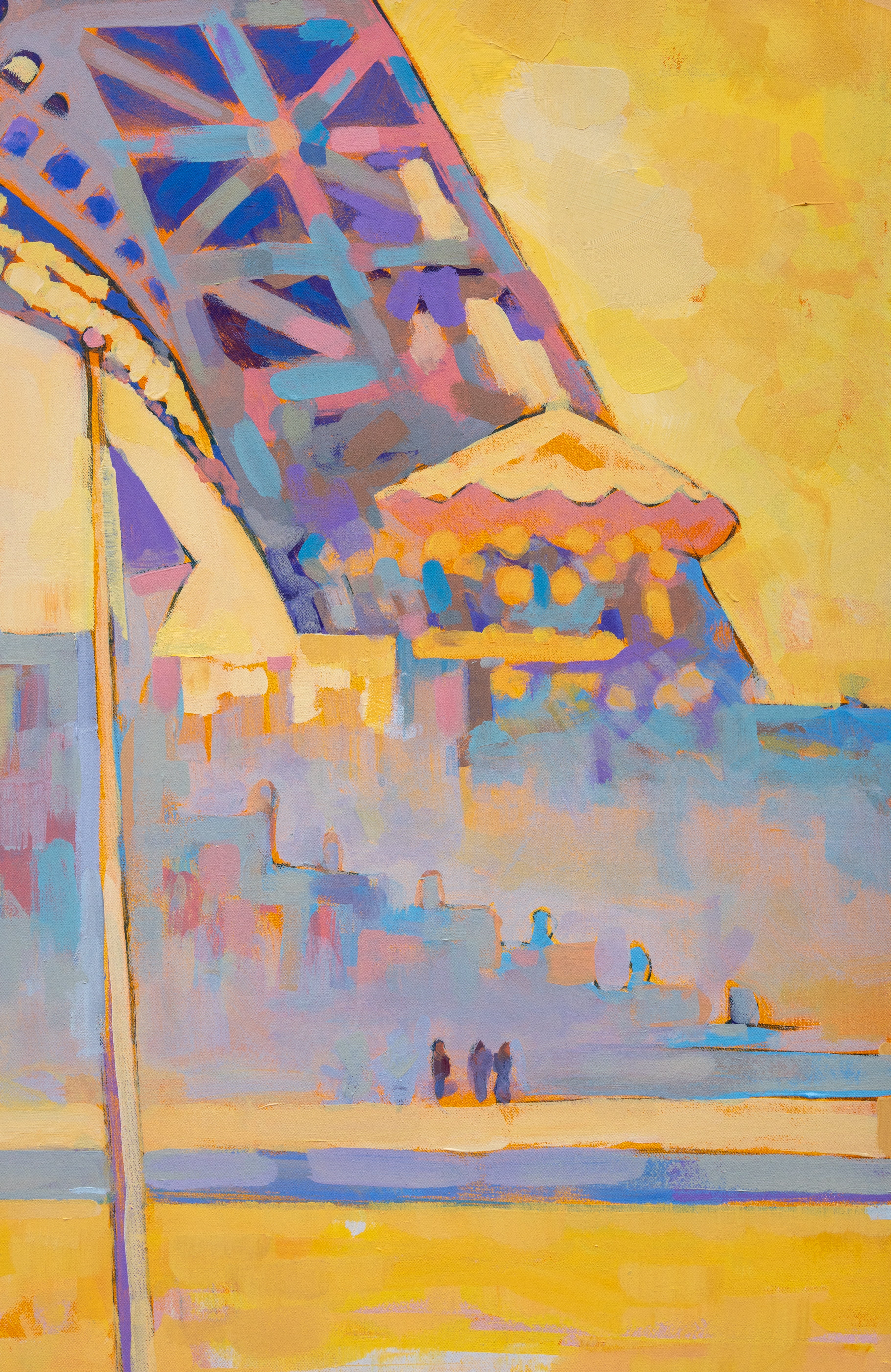 "Discovering Love: Paris". Original painting, Oil on canvas, 200x120cm