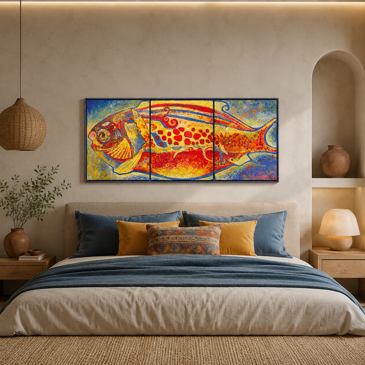 El Pescadito Raúl | Cuadro contemporáneo inspirado en el famoso meme viral de MasterChef, 40x90cm