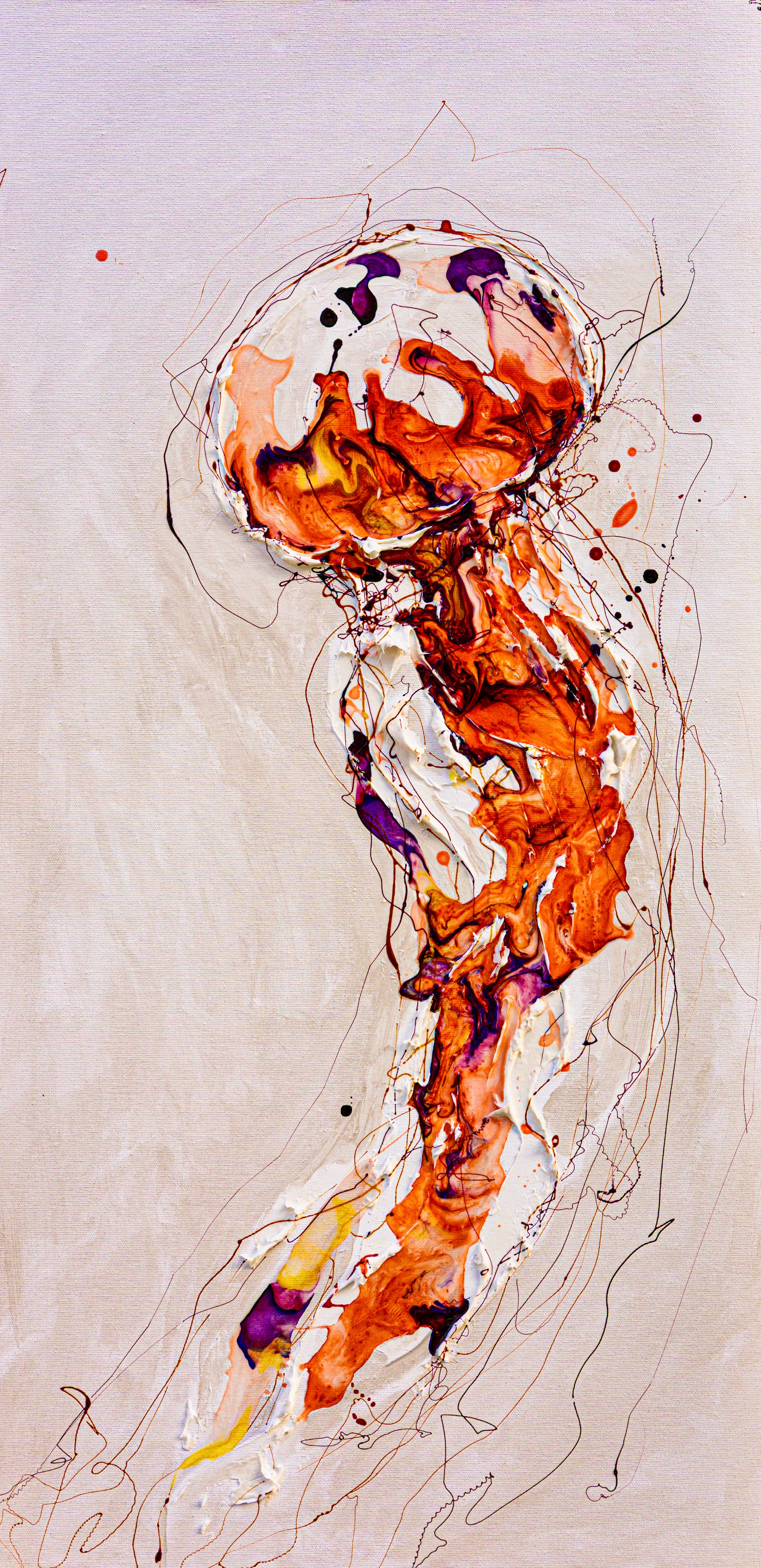 Moltenism, Original painting on canvas, 50x100cm, MO45, Introverts 2026 series