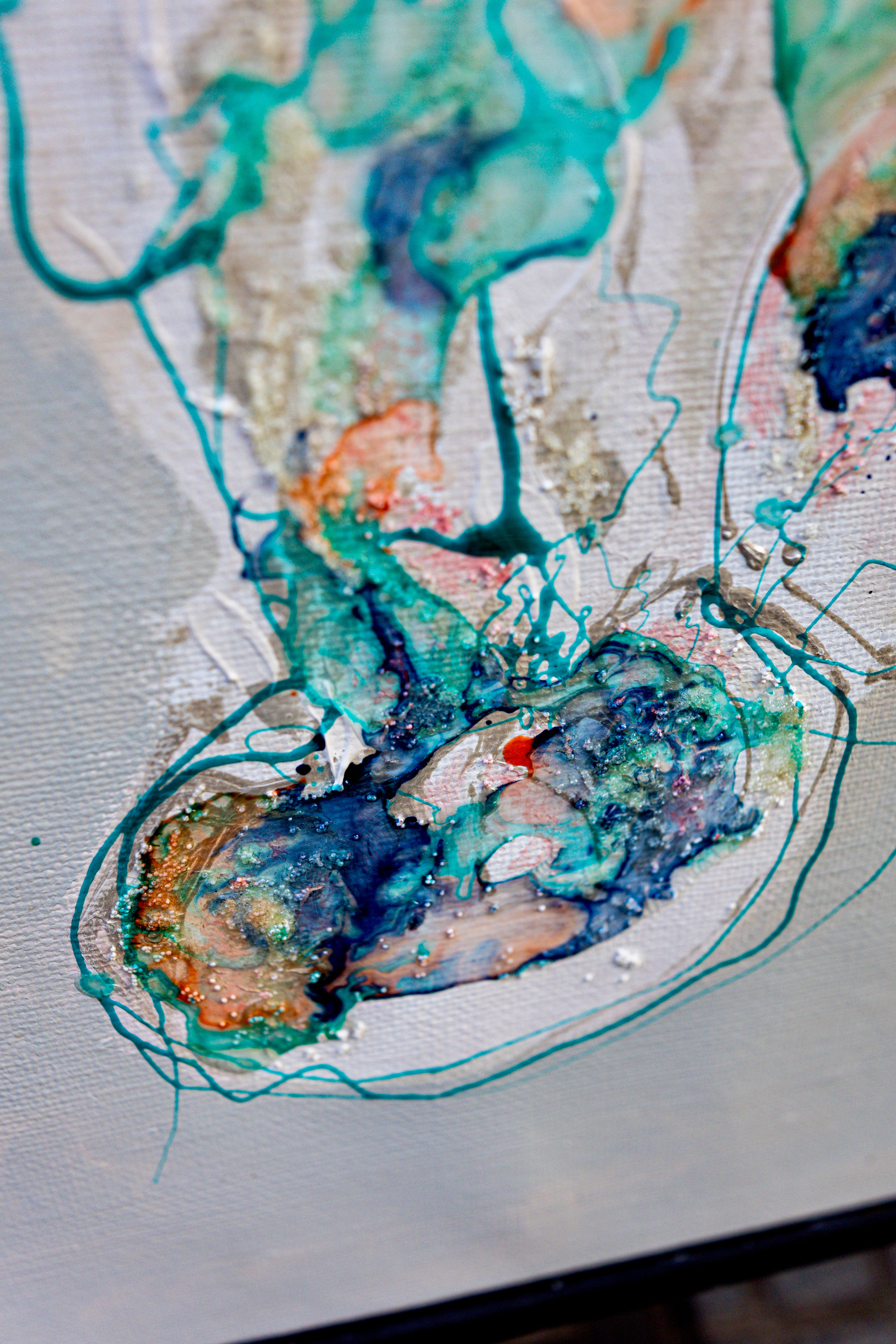 Moltenism, Original painting on canvas, 35x70cm, MO54, Introverts 2026 series