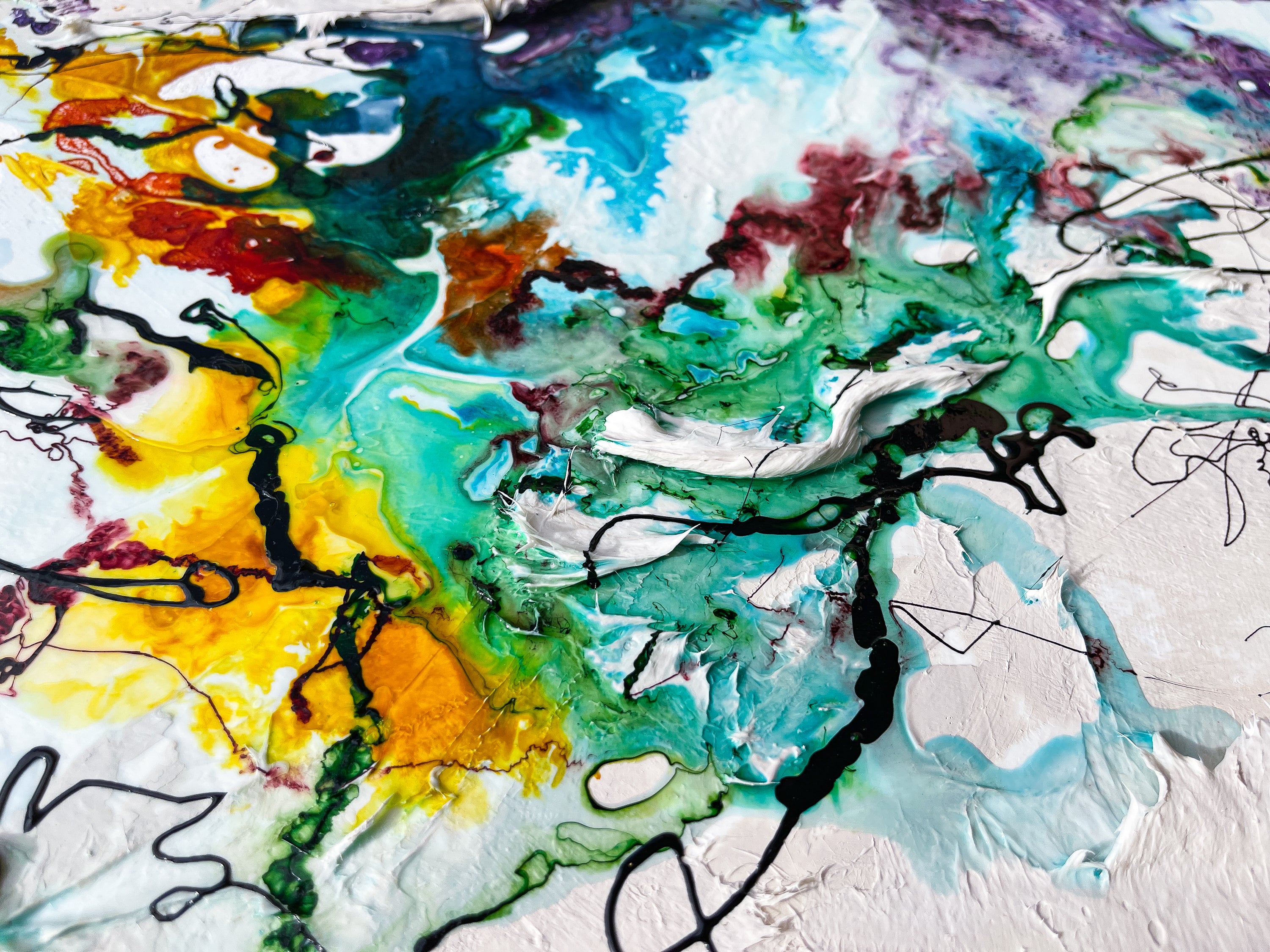SOLD Moltenism, Original painting on Canvas, 65x90cm, canvas
