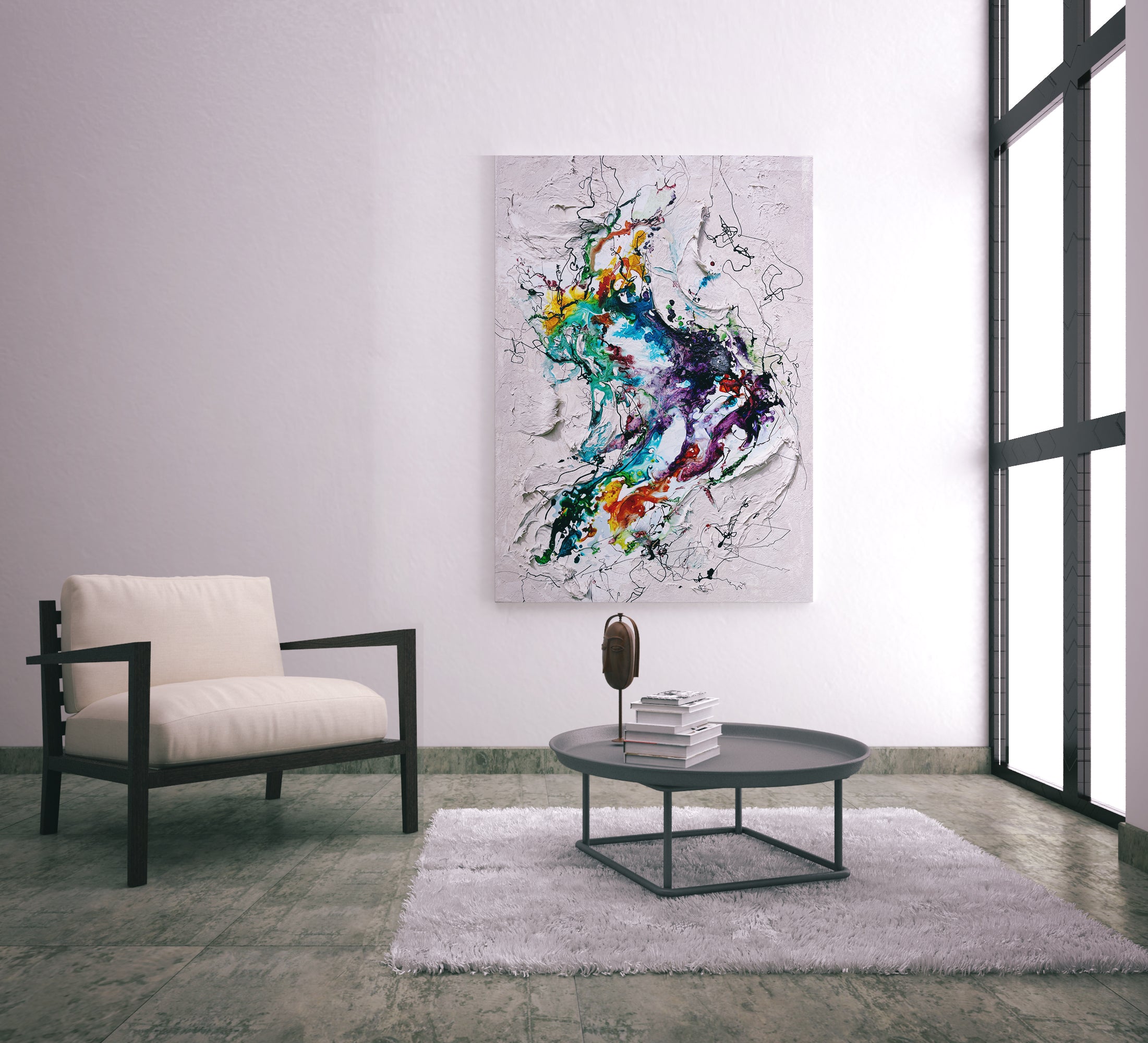 Moltenism, Original painting on Canvas, 65x90cm, canvas