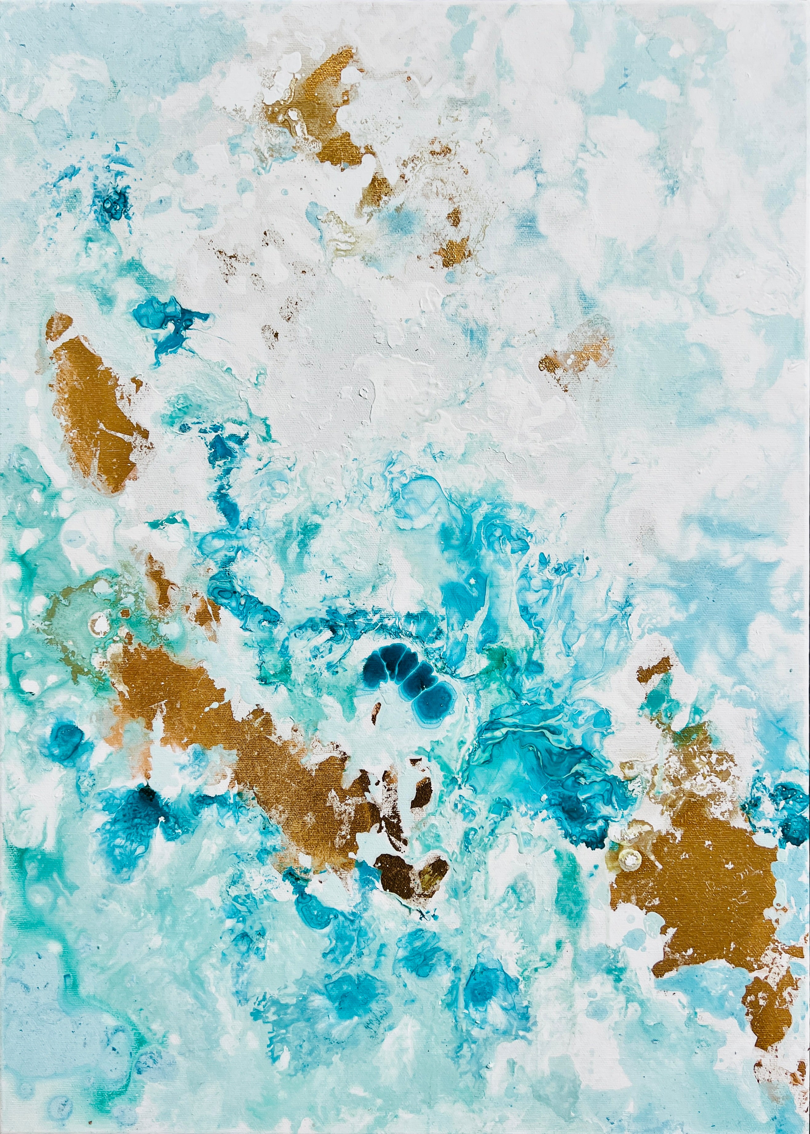 Moltenism, Original painting on Canvas, "Silent Cries of the Ocean 2" series 50х70cm