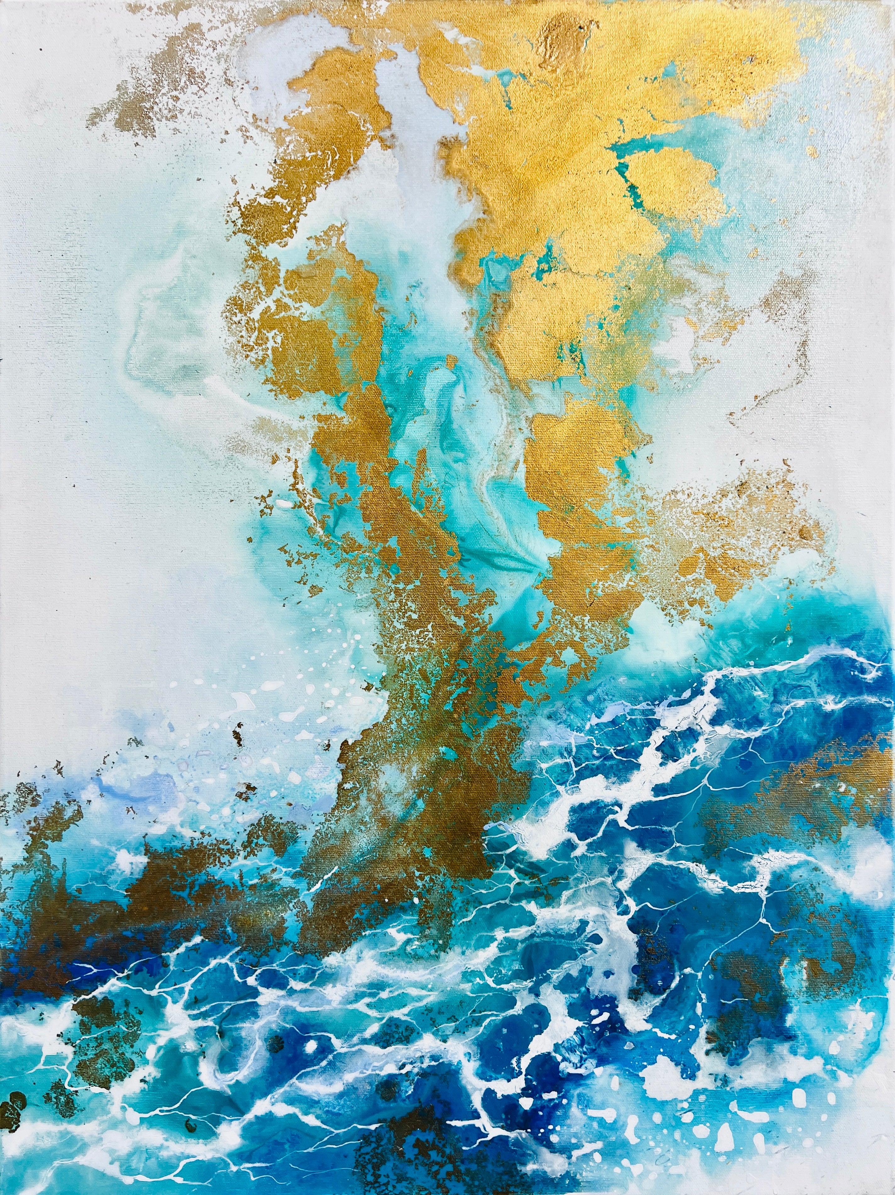 Original painting on Canvas, "Silent Cries of the Ocean 7" series 60х80cm