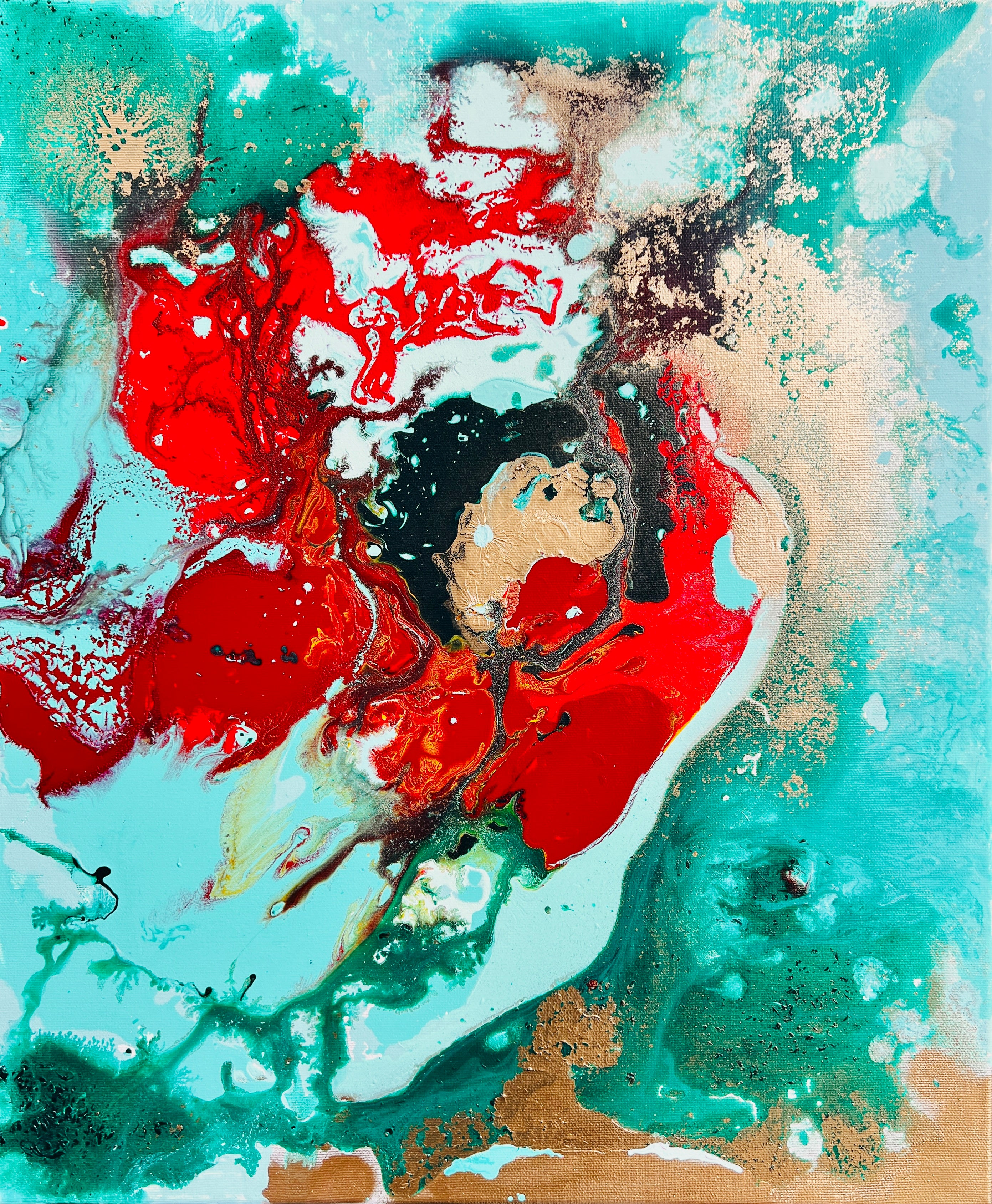 Moltenism, Original painting on Canvas, "Nature's Resilience 2" Original painting on Canvas, 50x60 cm